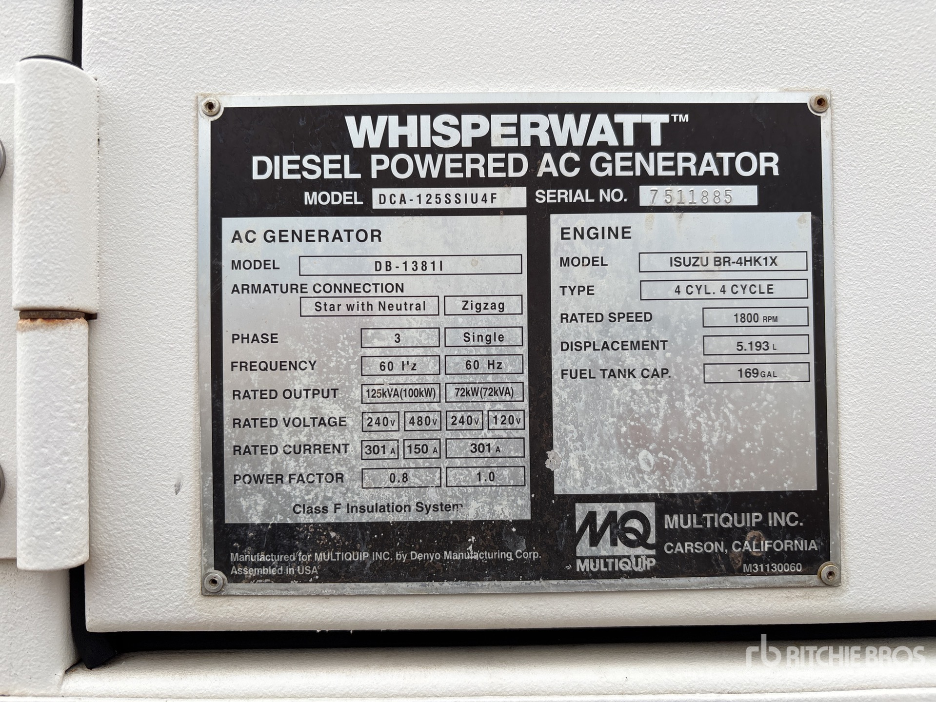 General Appearance with Seriennummer / FIN