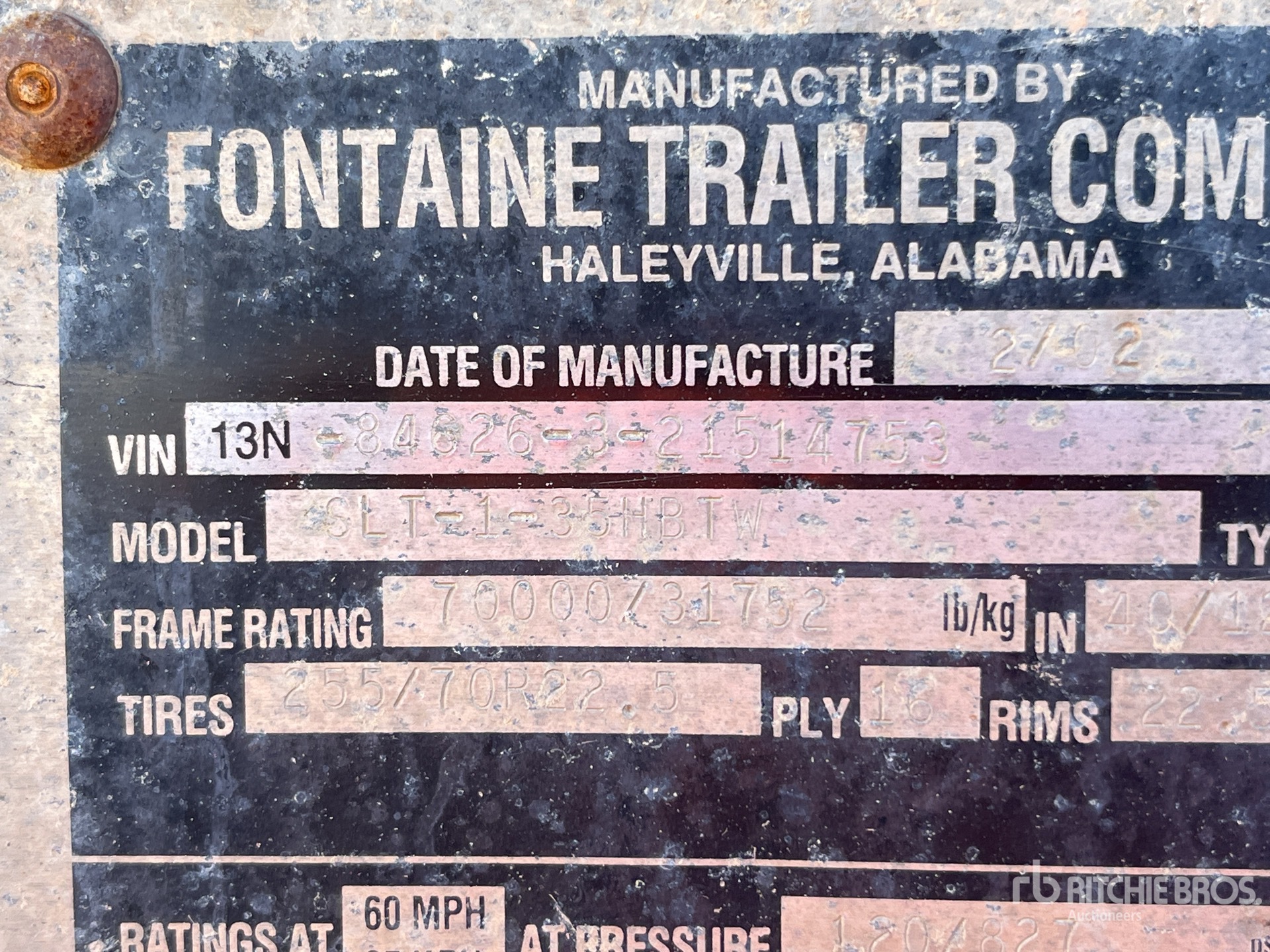 General Appearance with N.º de serie/VIN