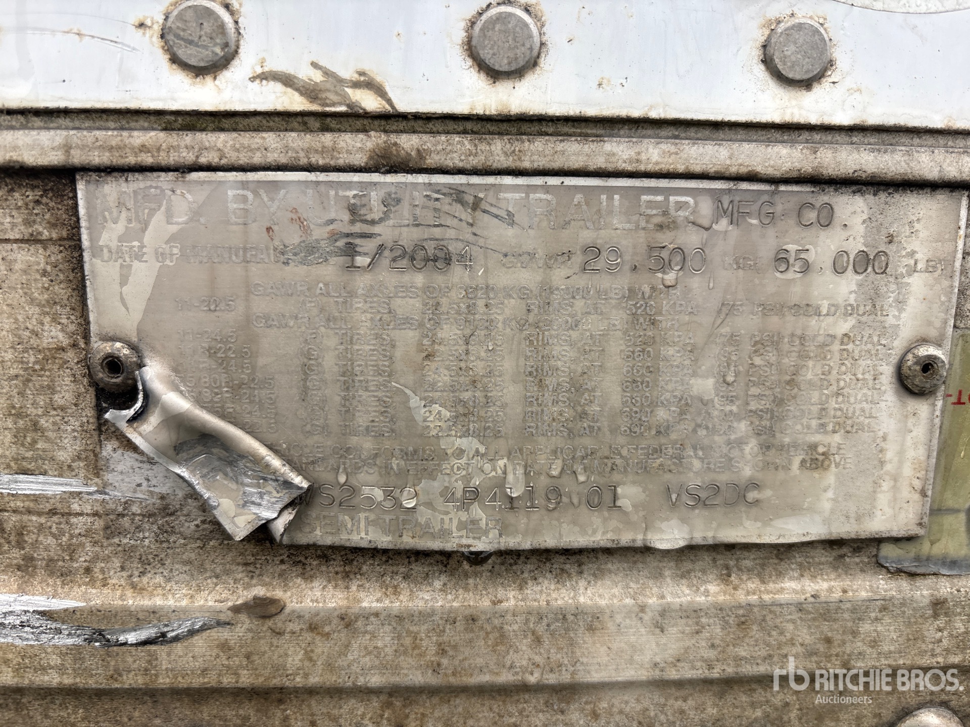 General Appearance with Numer seryjny/numer identyfikacyjny pojazdu