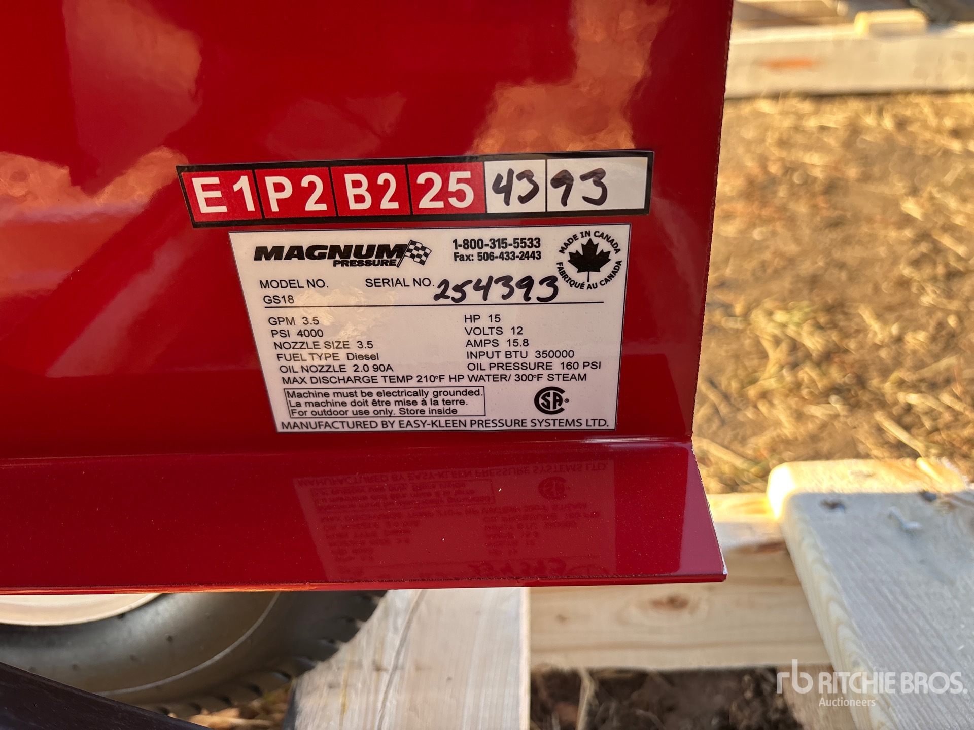 General Appearance with N.º de serie/VIN