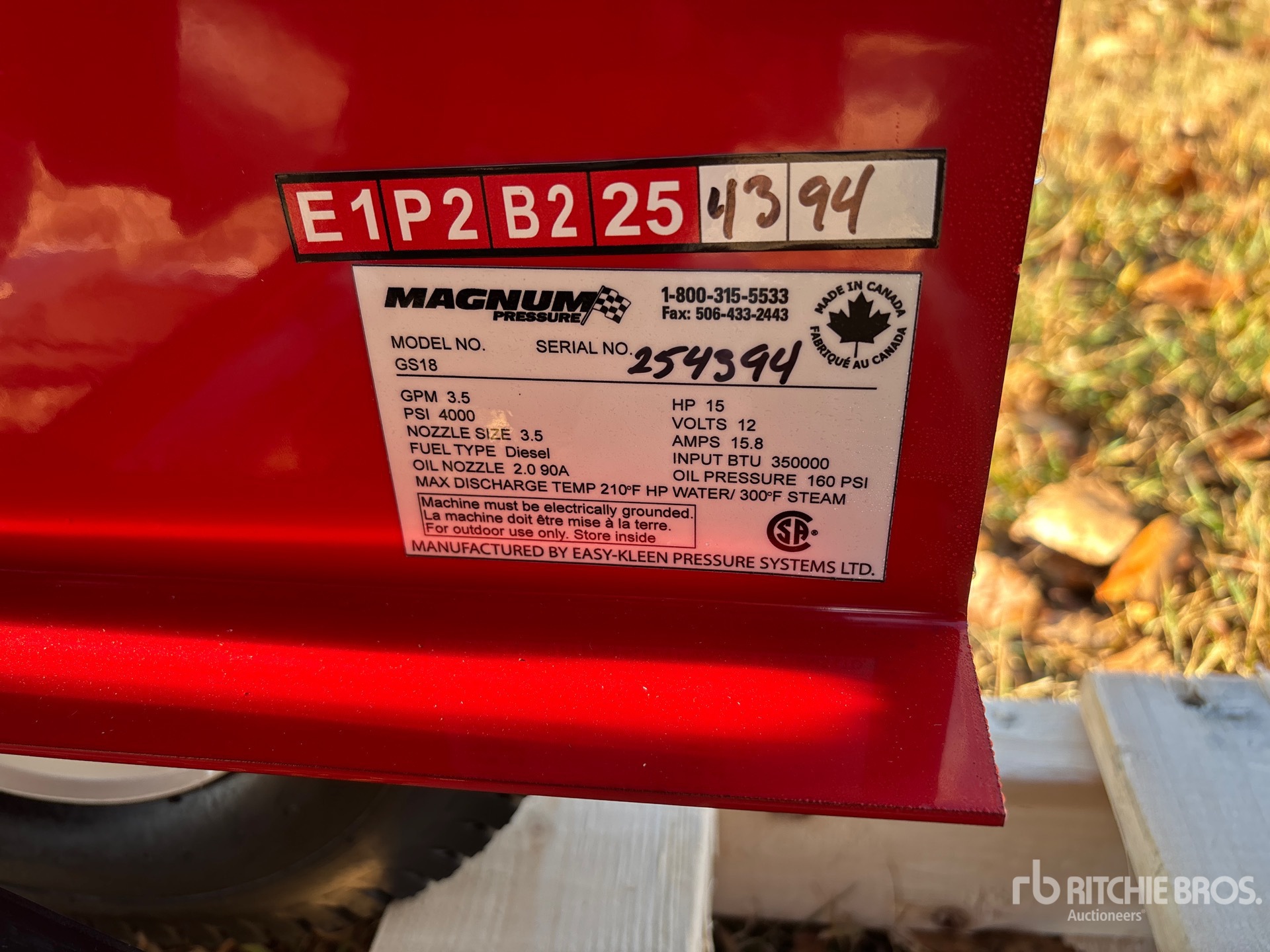 General Appearance with N.º de serie/VIN