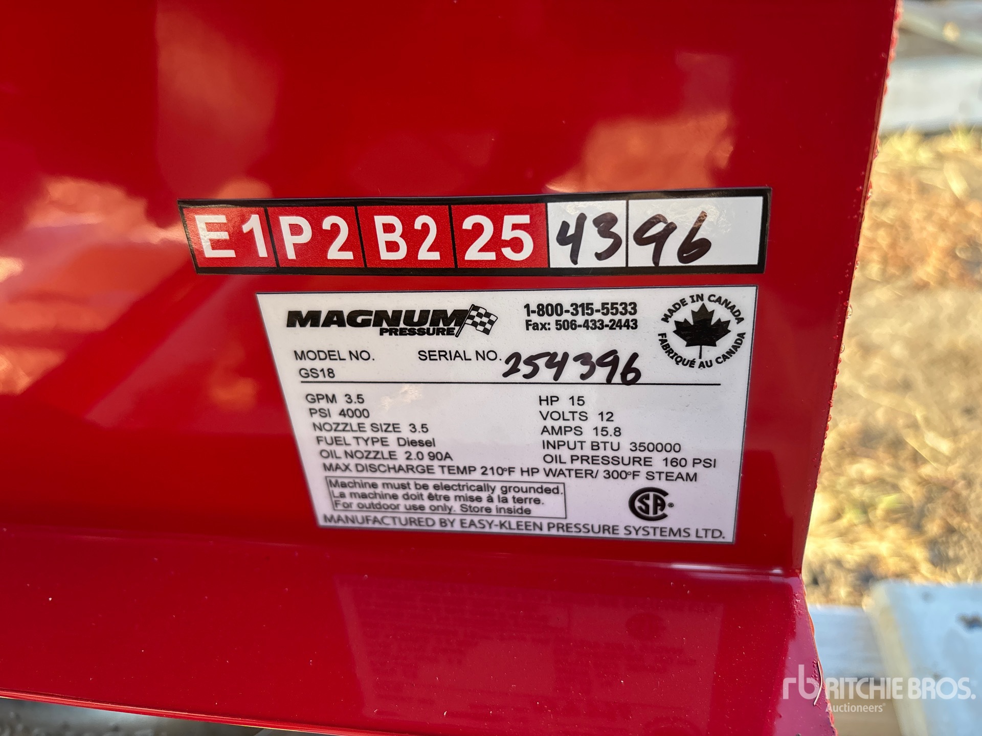 General Appearance with N.º de serie/VIN