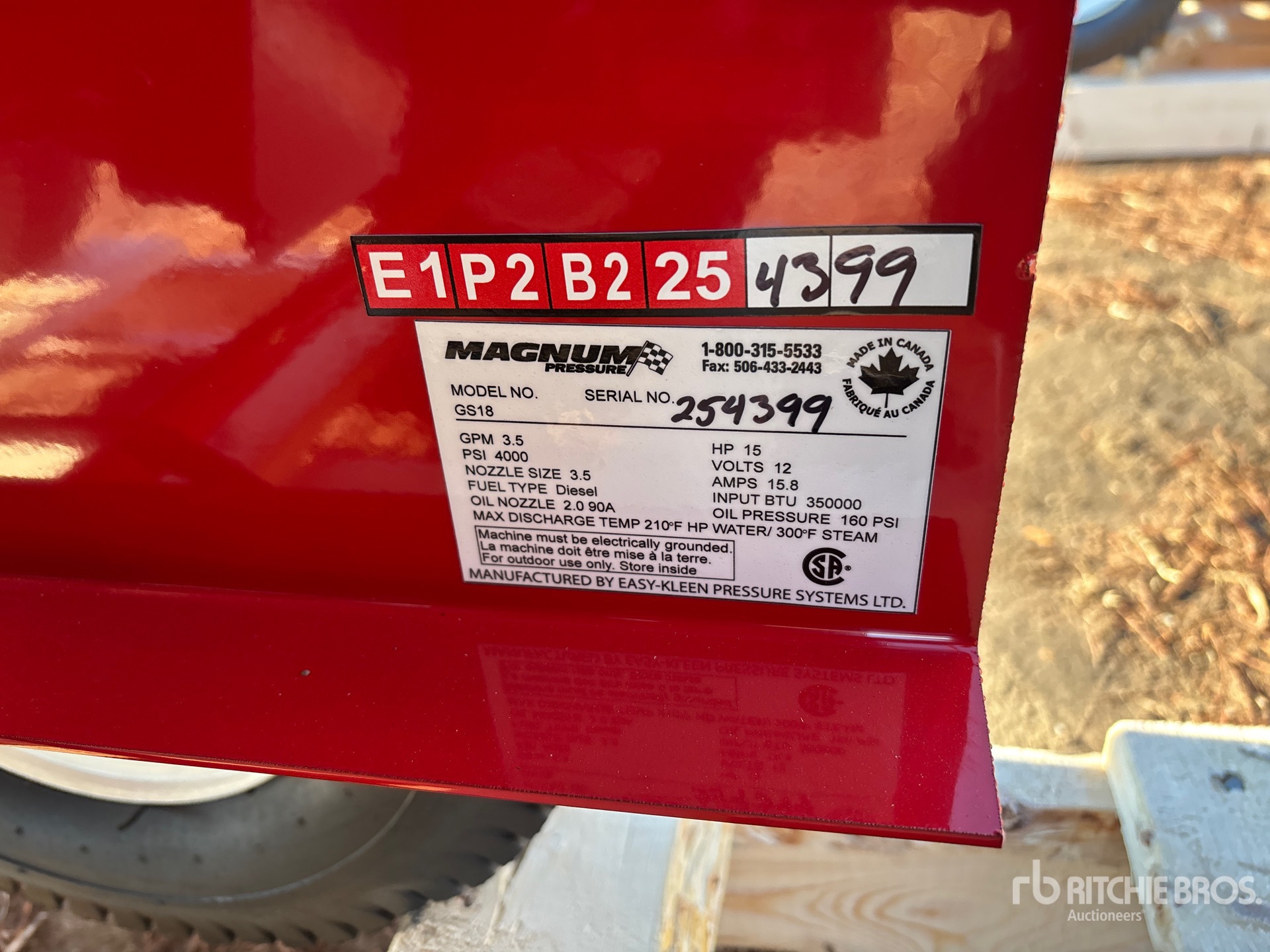 General Appearance with N.º de serie/VIN