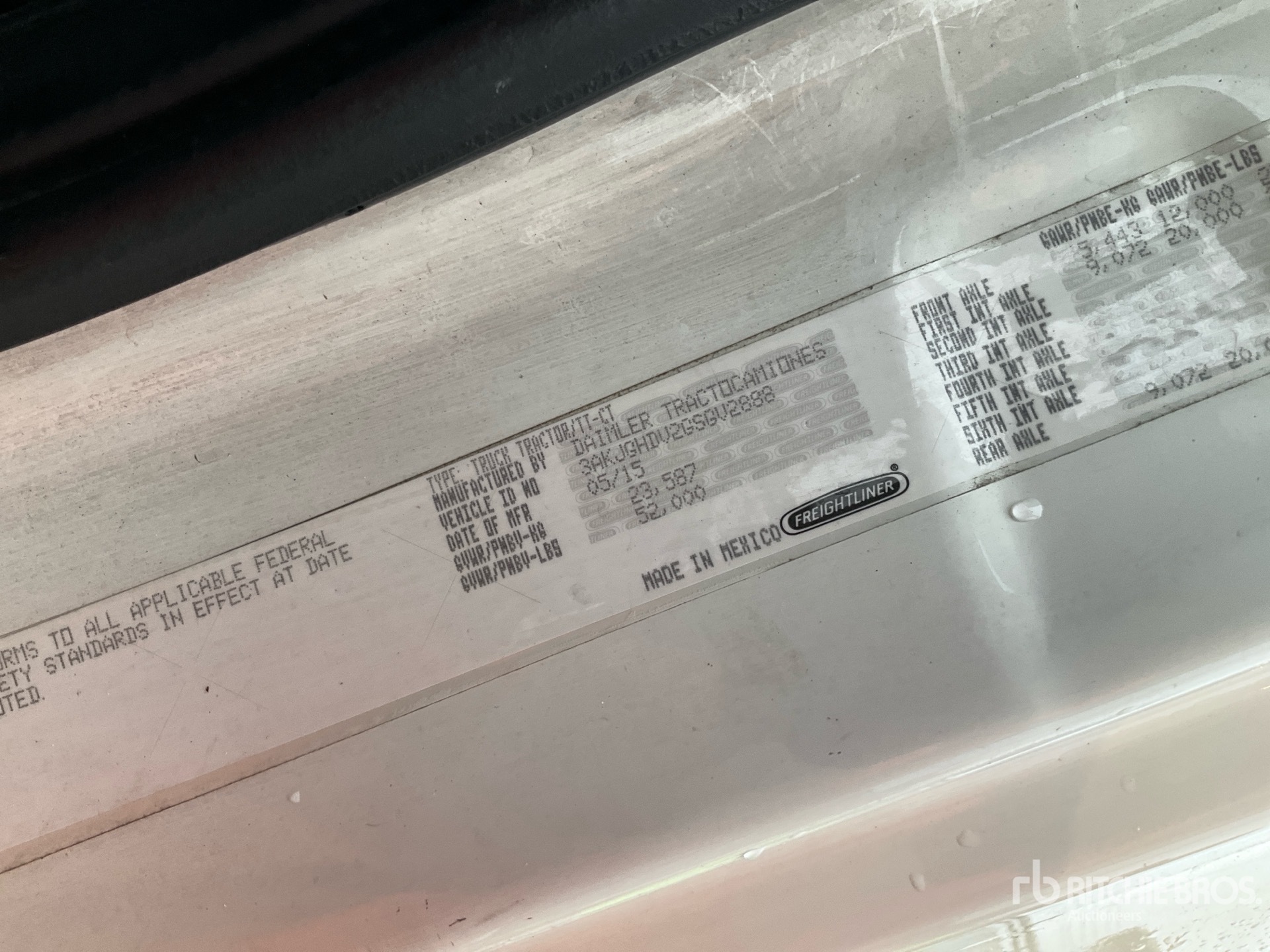 General Appearance with N.º de serie/VIN