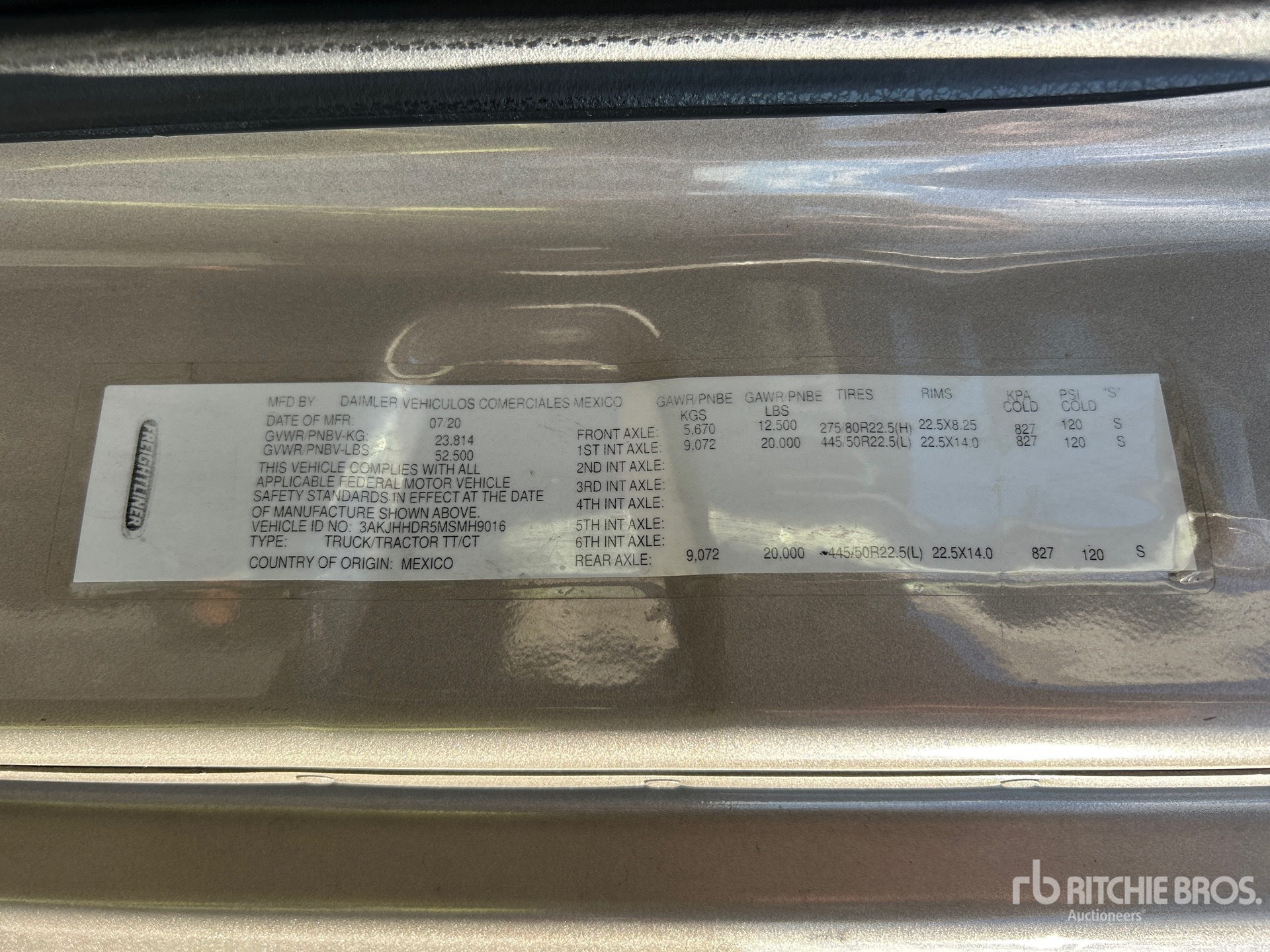 General Appearance with Second Serial Number/VIN Photo