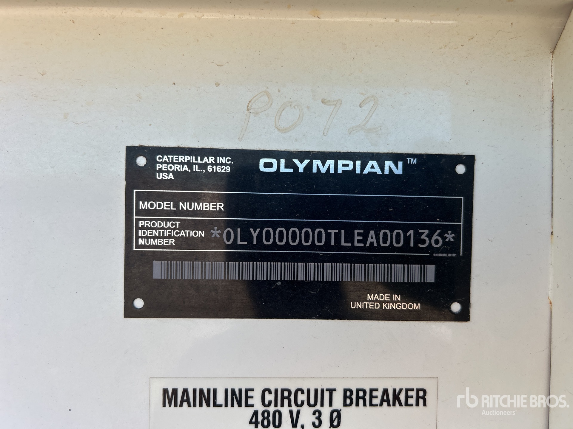 General Appearance with Unit Serial Number