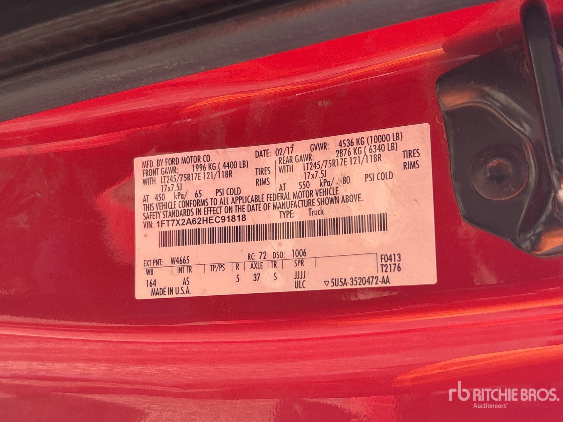 General Appearance with Numer seryjny/numer identyfikacyjny pojazdu