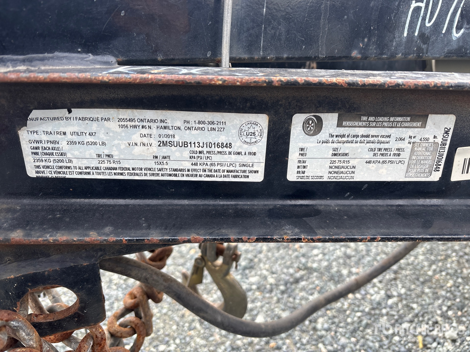 General Appearance with N.º de serie/VIN