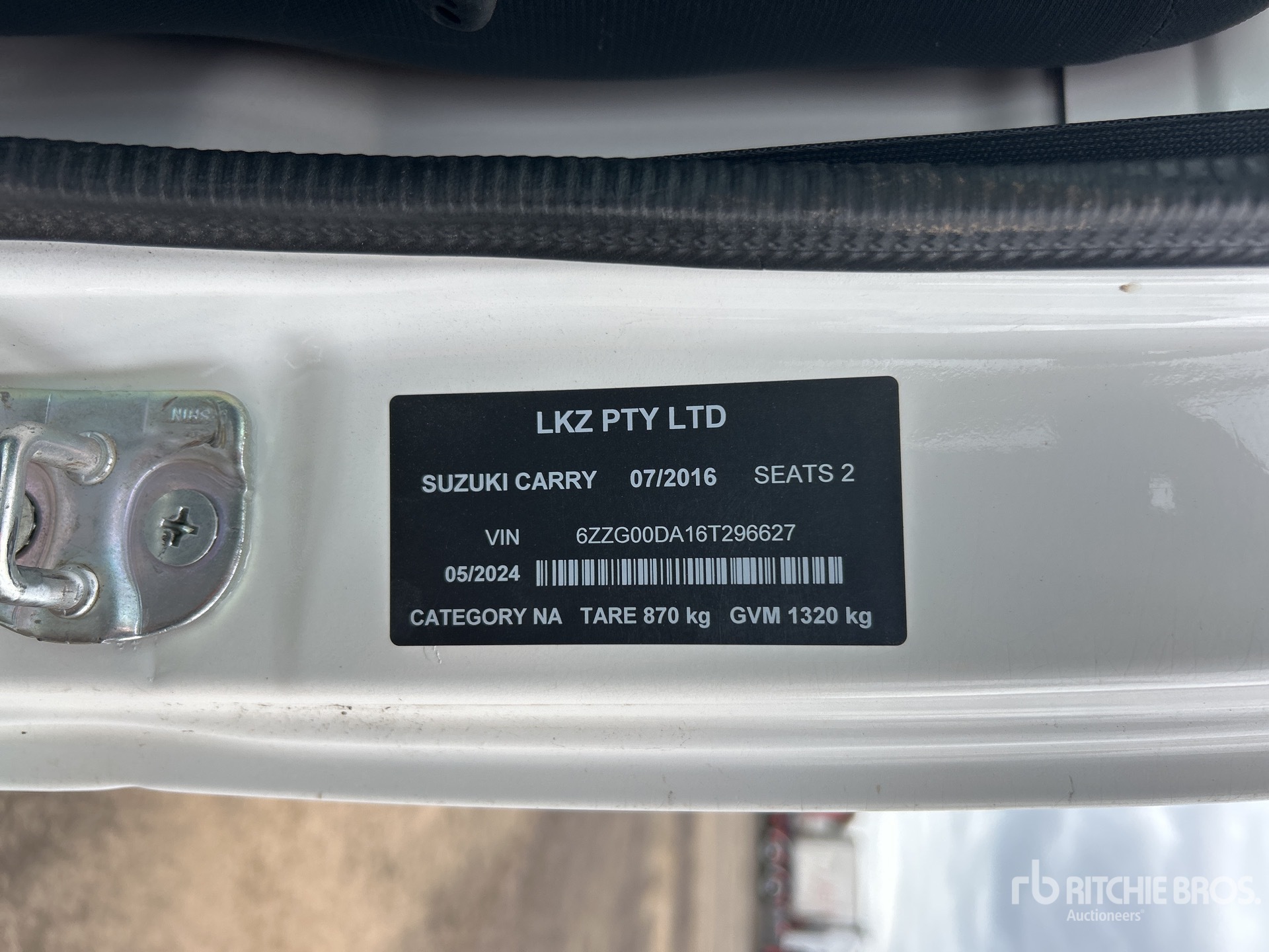 General Appearance with N.º de serie/VIN