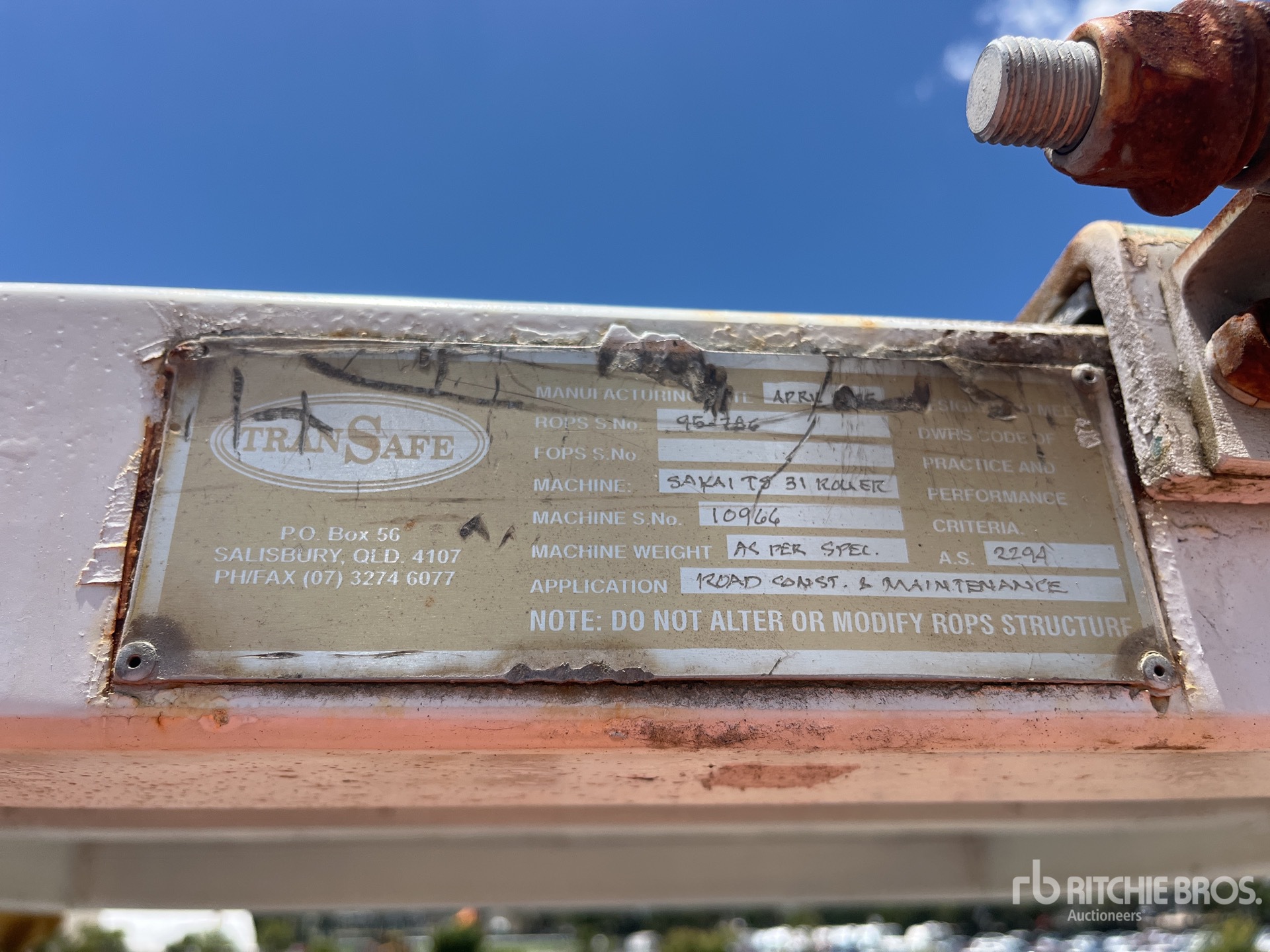 General Appearance with N.º de serie/VIN