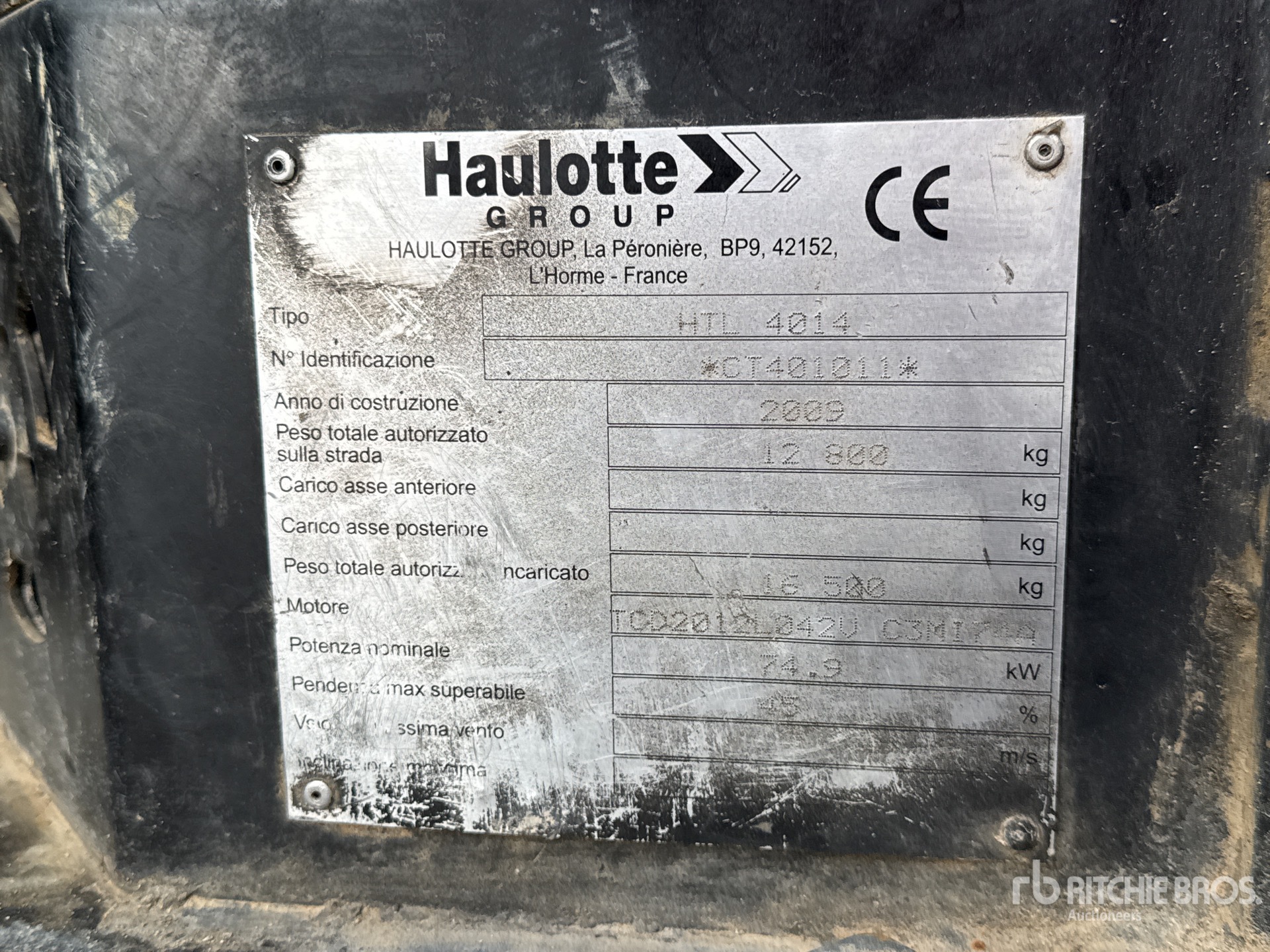 General Appearance with N.º de serie/VIN