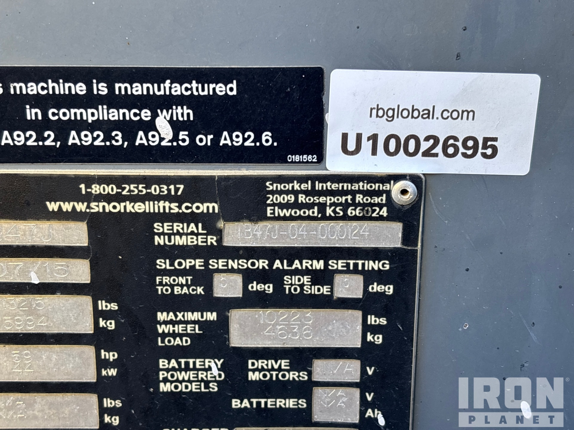 General Appearance with Numéro de série/Numéro d'identification du véhicule automobile