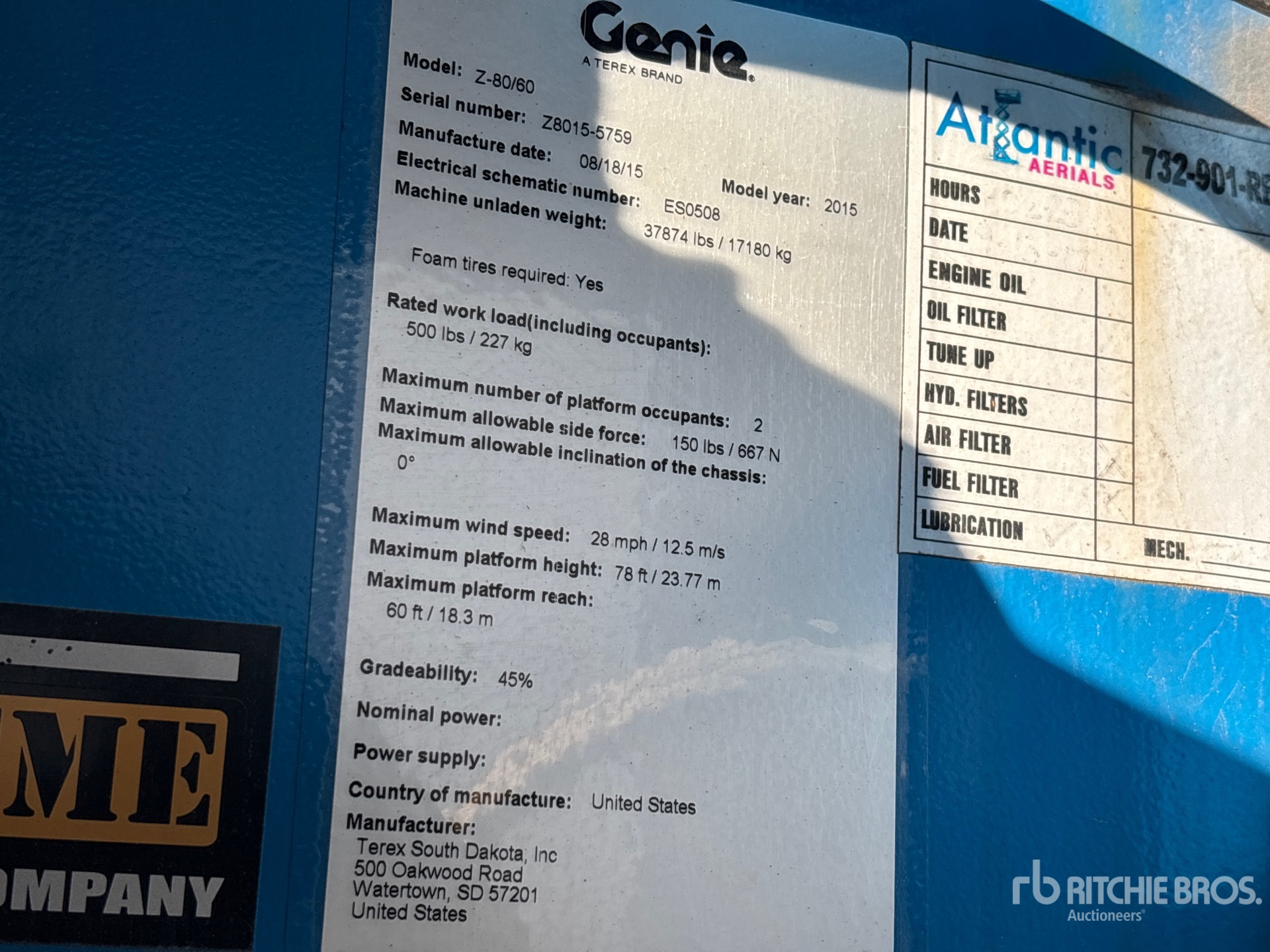 General Appearance with Numéro de série/Numéro d'identification du véhicule automobile