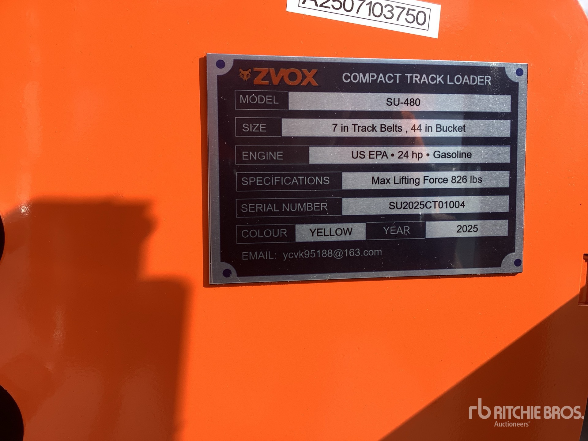 General Appearance with N.º de serie/VIN