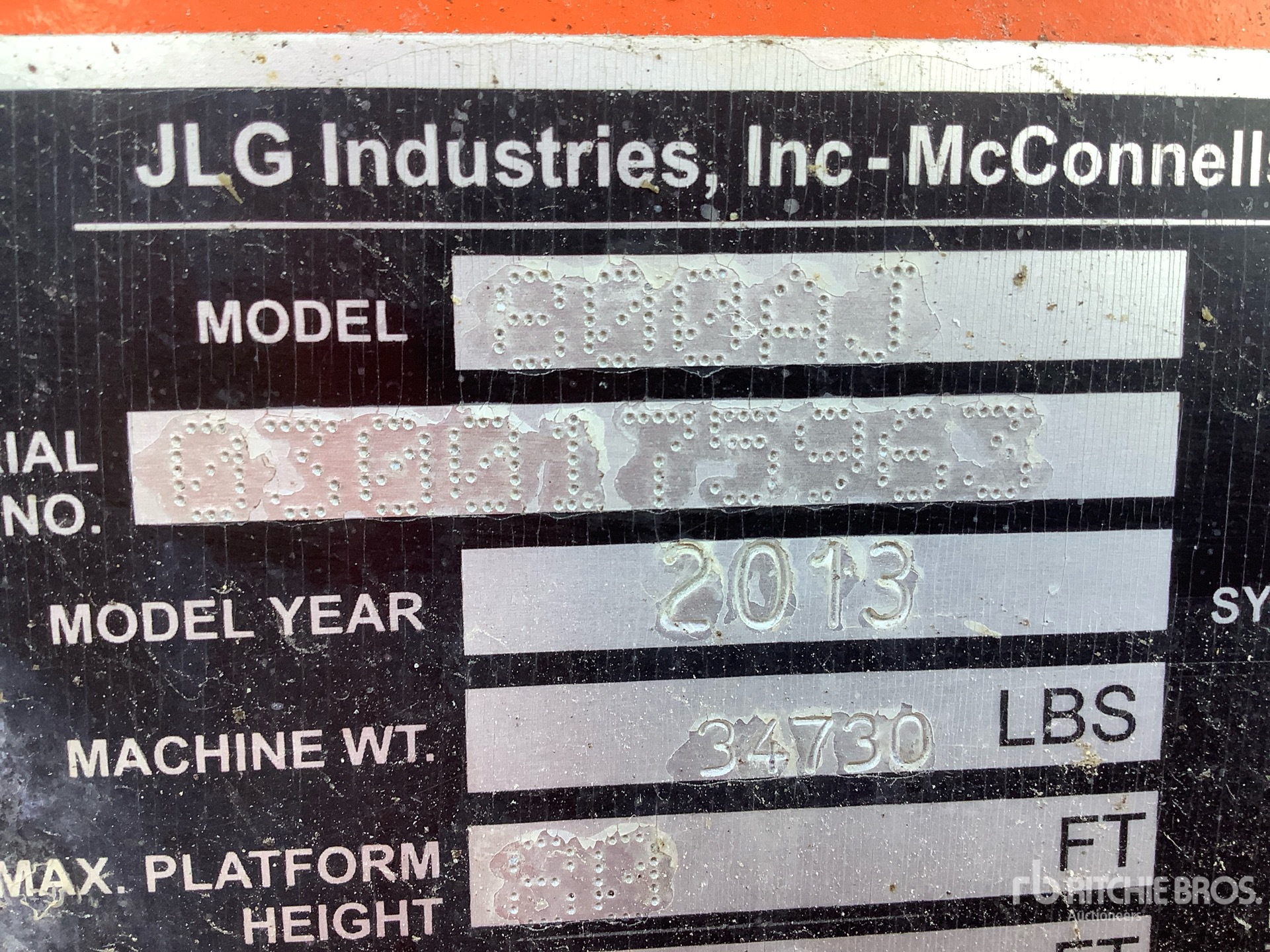 General Appearance with N.º de serie/VIN