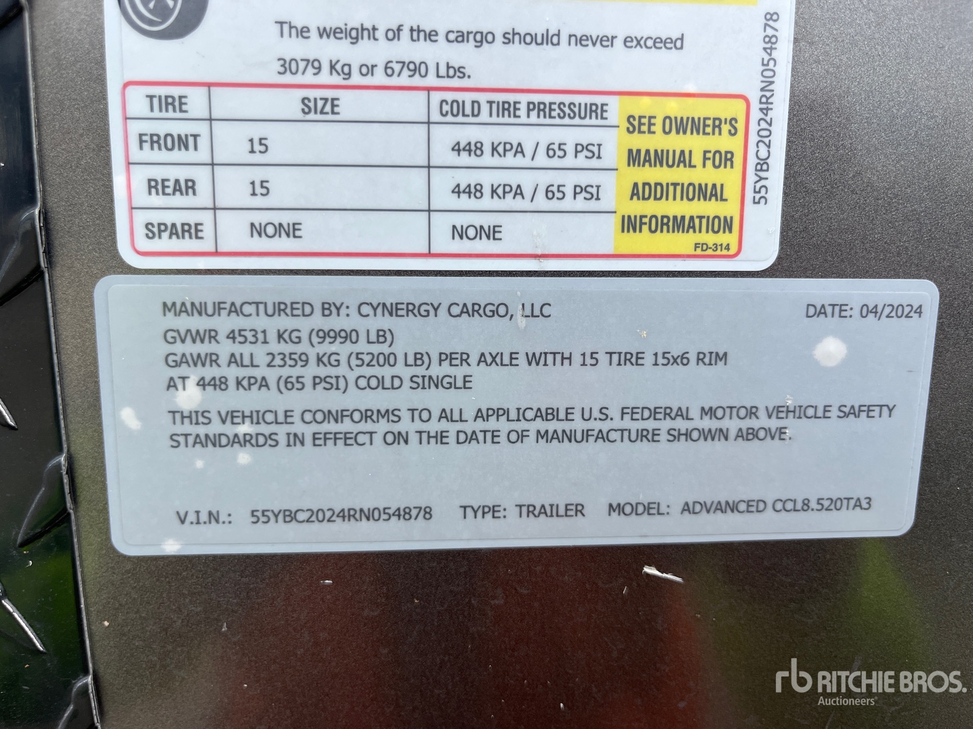 General Appearance with Seriennummer / FIN