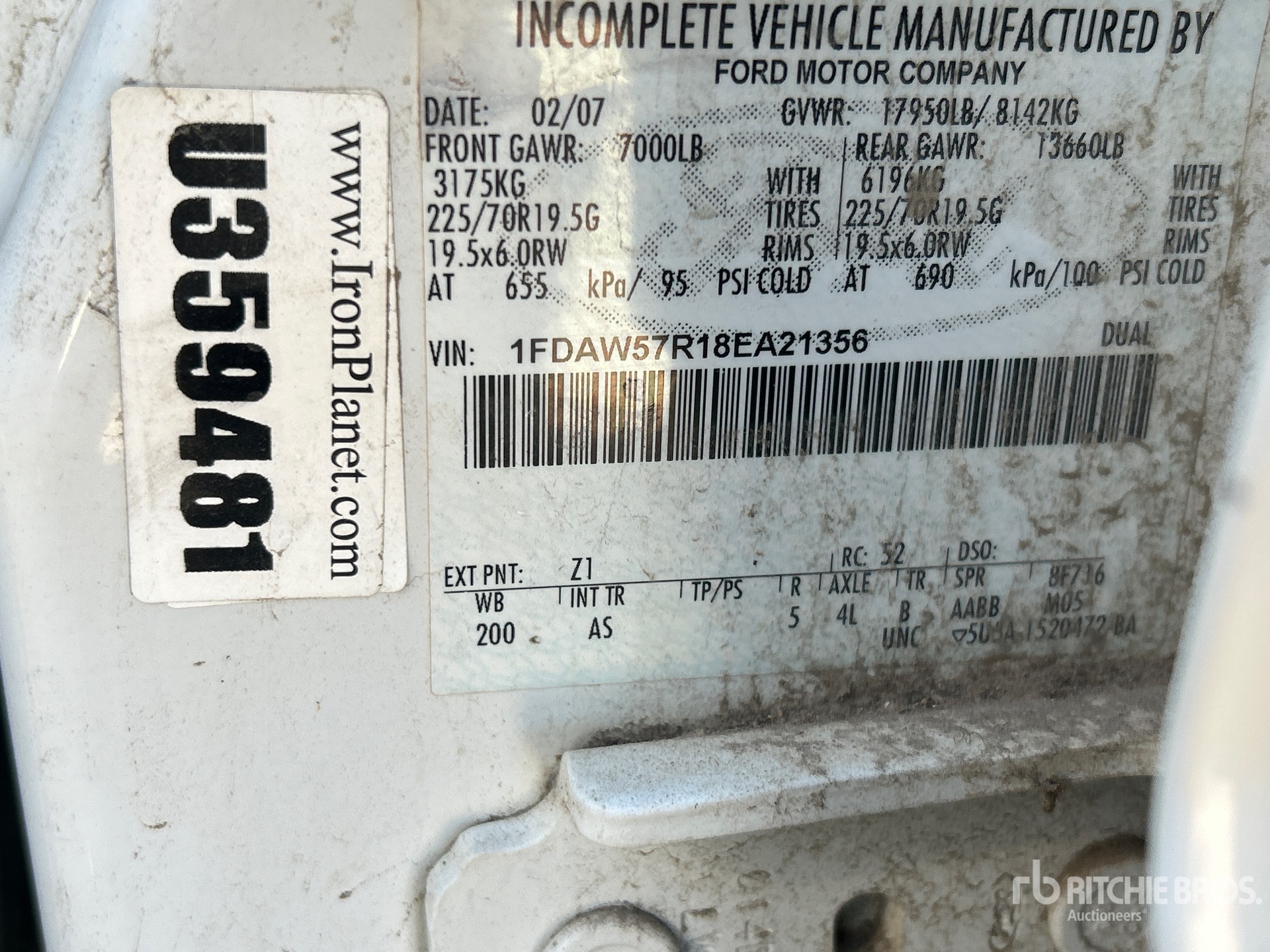 General Appearance with Second Serial Number/VIN Photo