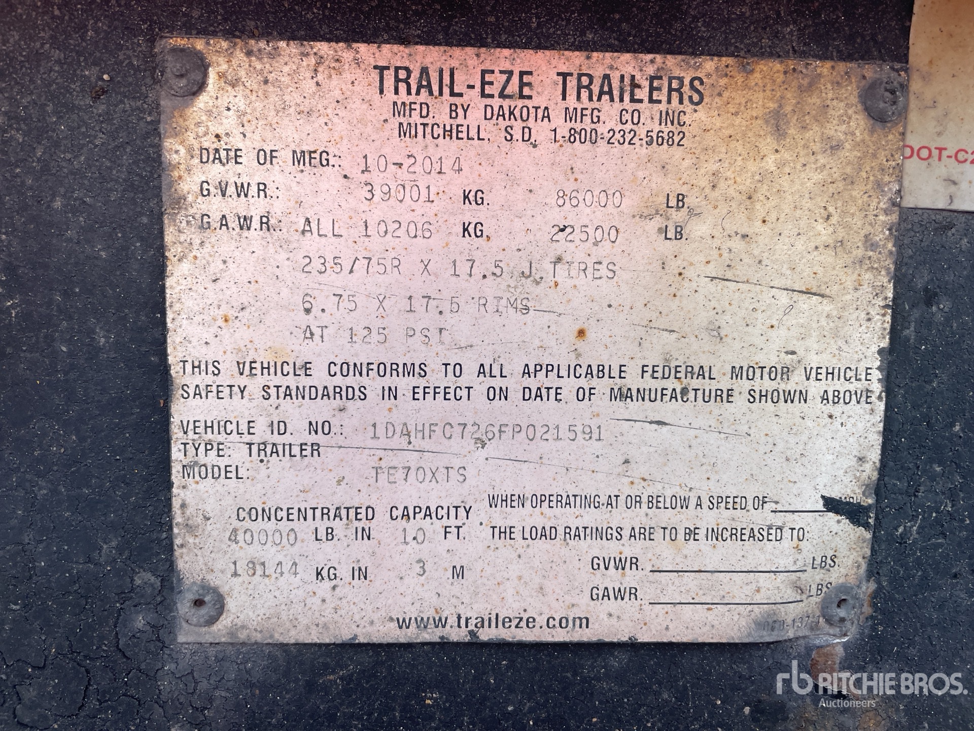 General Appearance with Numer seryjny/numer identyfikacyjny pojazdu