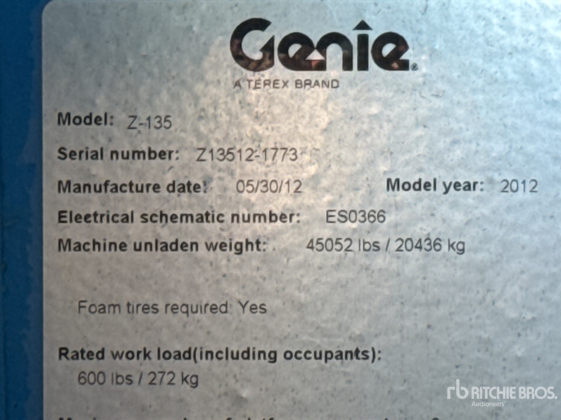 General Appearance with N.º de serie/VIN