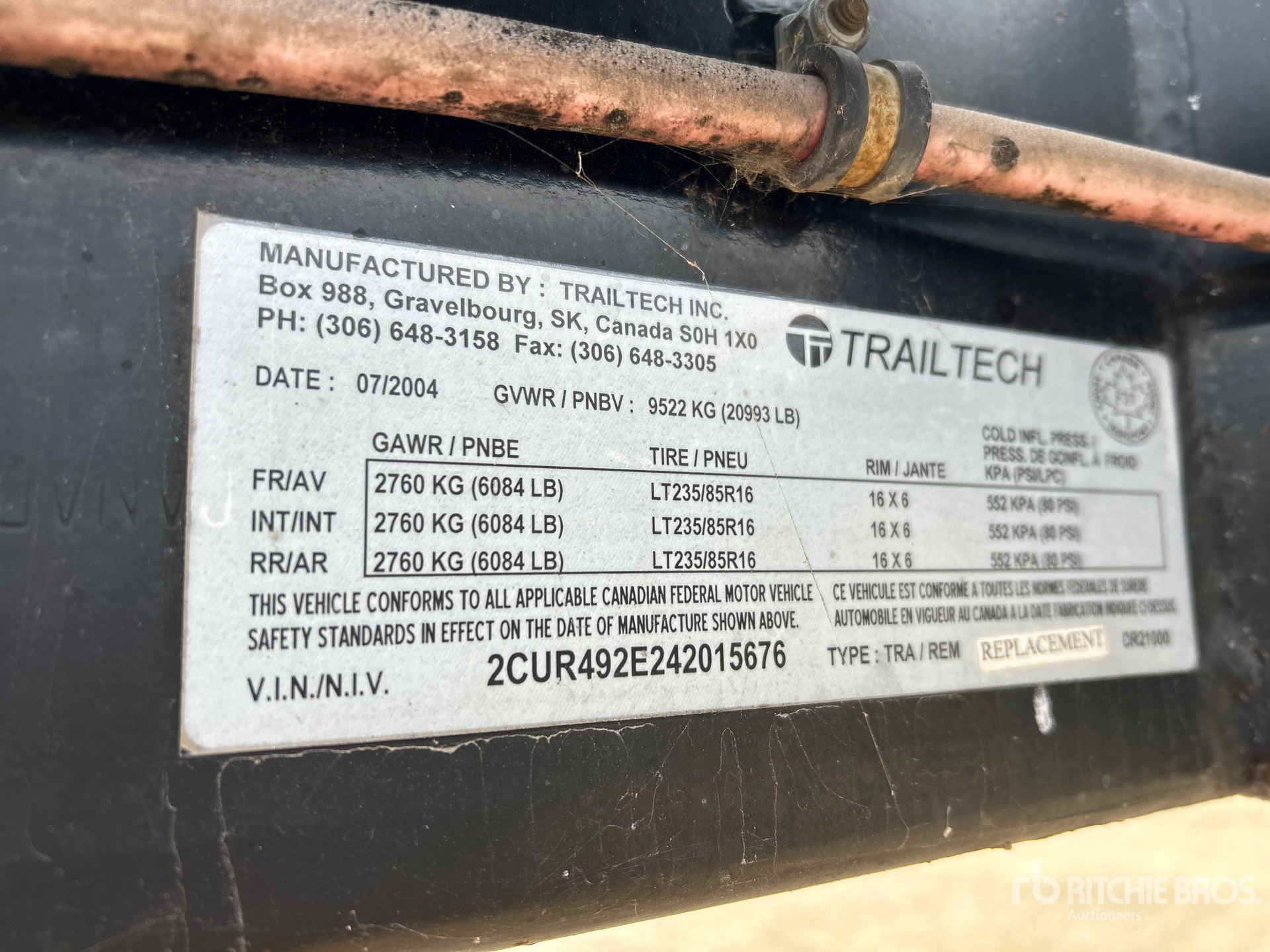 General Appearance with N.º de serie/VIN