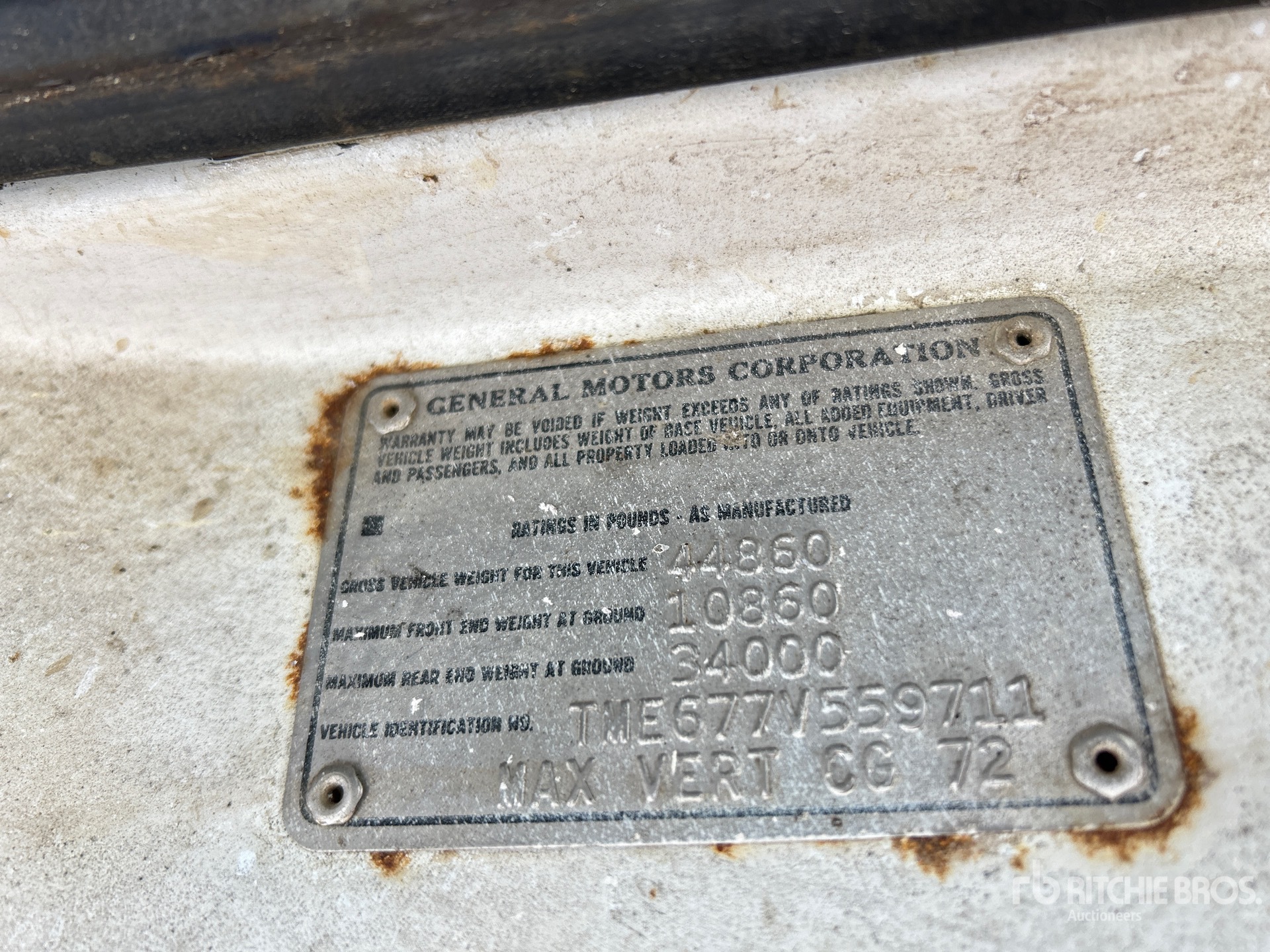 General Appearance with N.º de serie/VIN