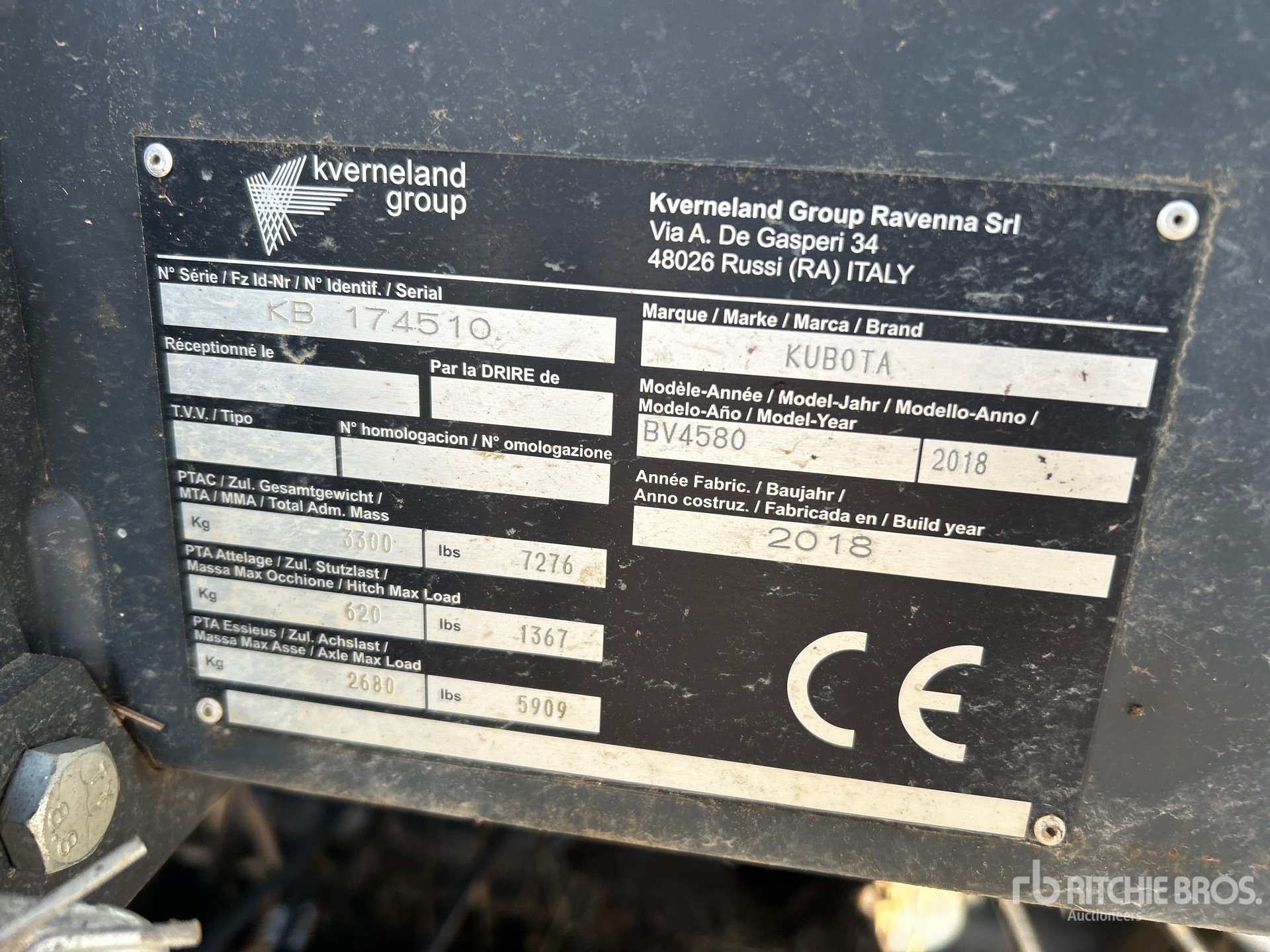 General Appearance with Numero seriale/numero d’identificazione del veicolo (VIN)