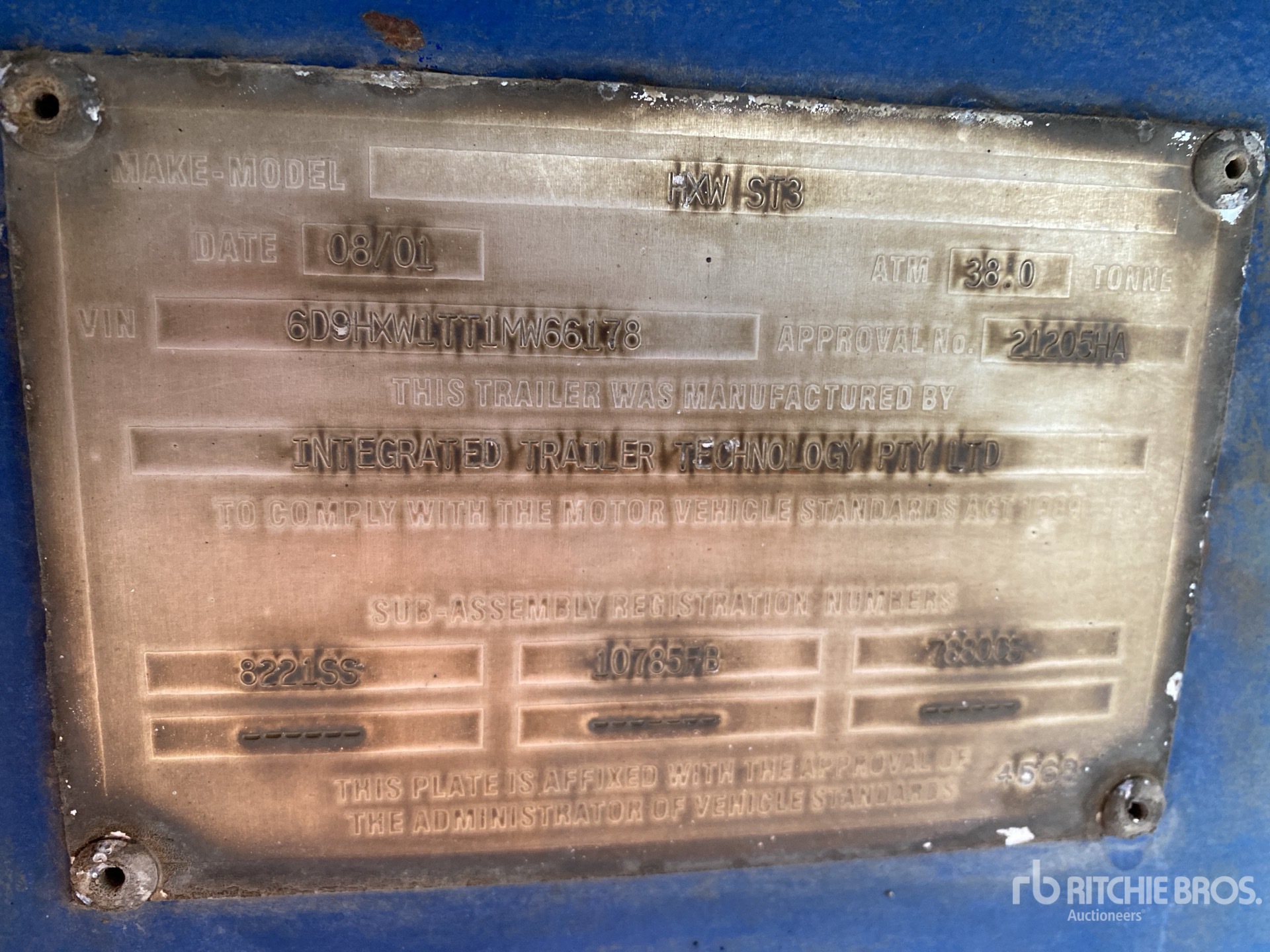 General Appearance with N.º de serie/VIN