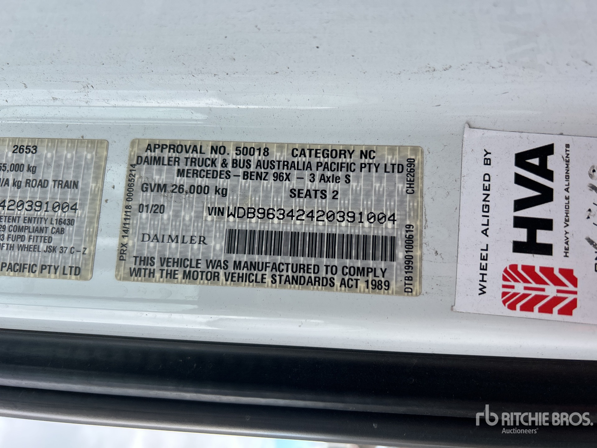 General Appearance with N.º de serie/VIN