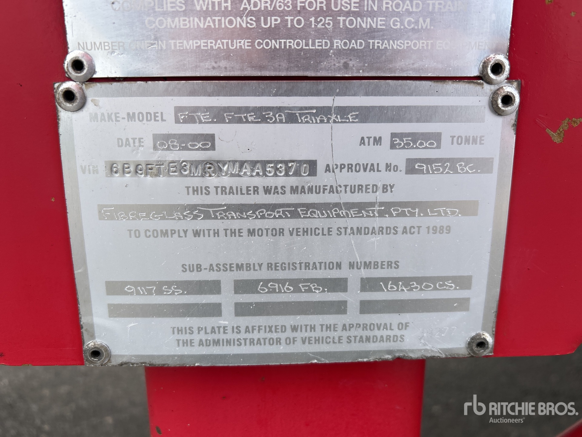 General Appearance with N.º de serie/VIN