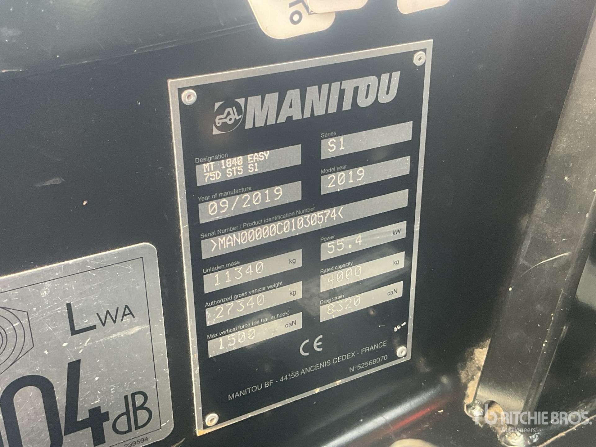 General Appearance with N.º de serie/VIN