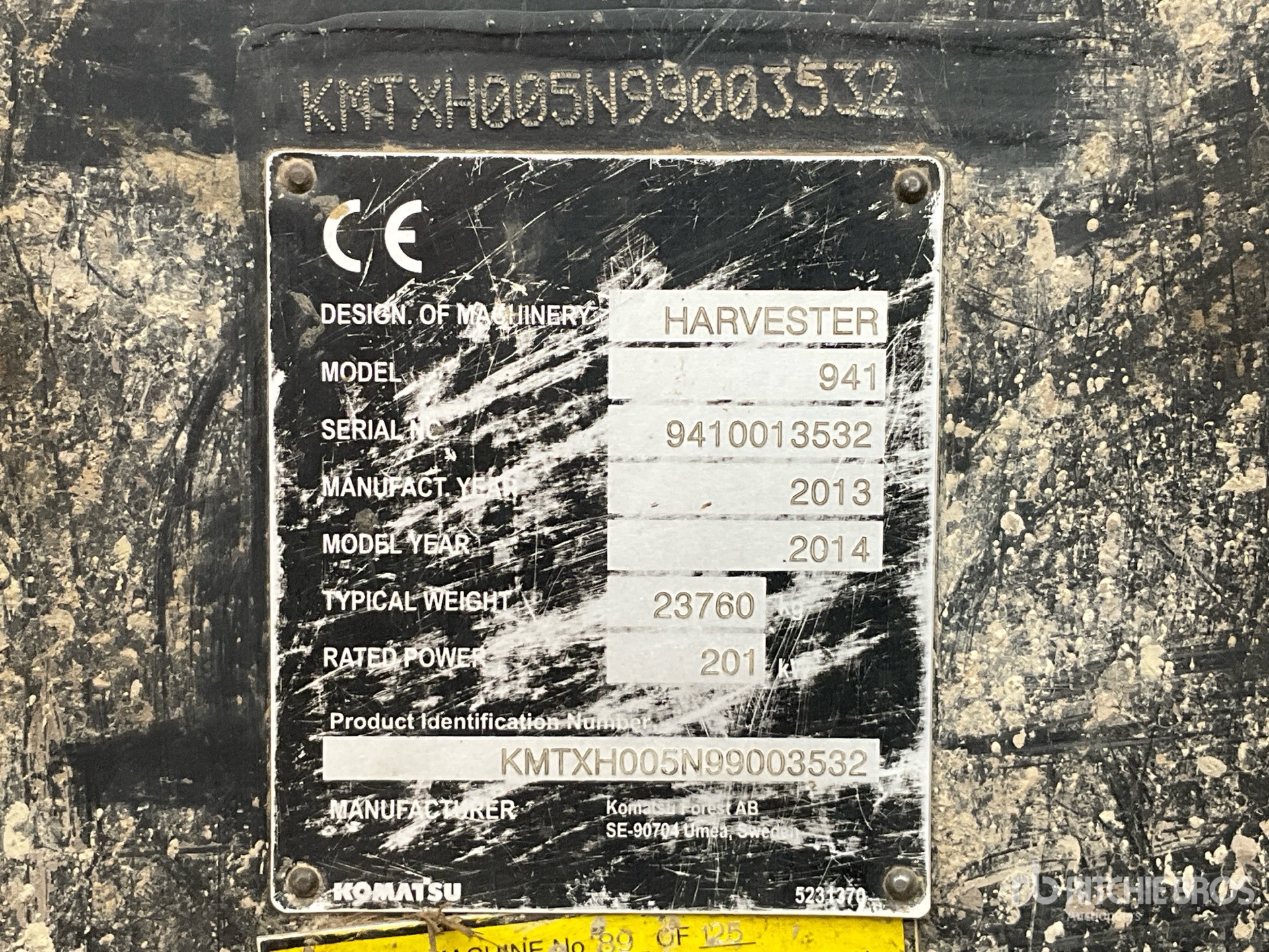 General Appearance with Numer seryjny/numer identyfikacyjny pojazdu