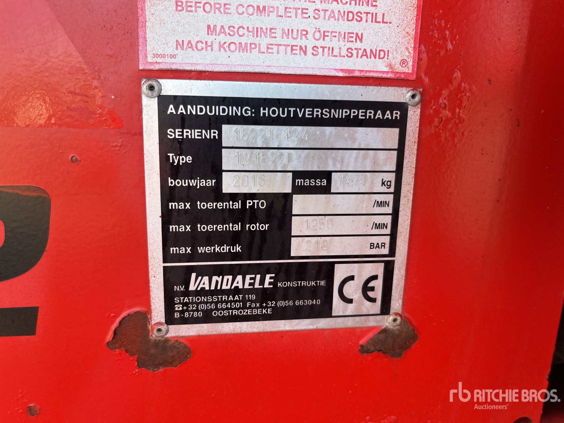 General Appearance with N.º de serie/VIN