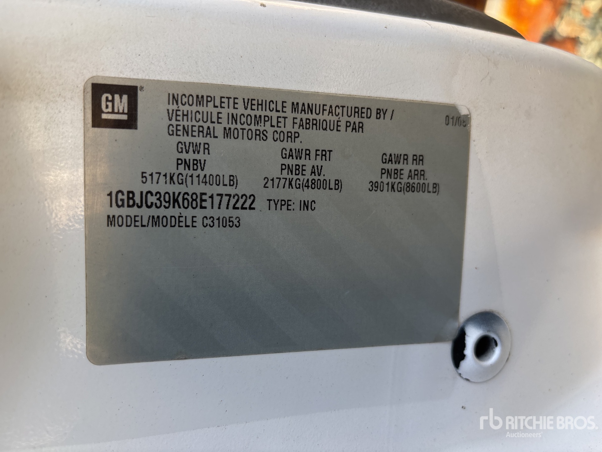 General Appearance with N.º de serie/VIN