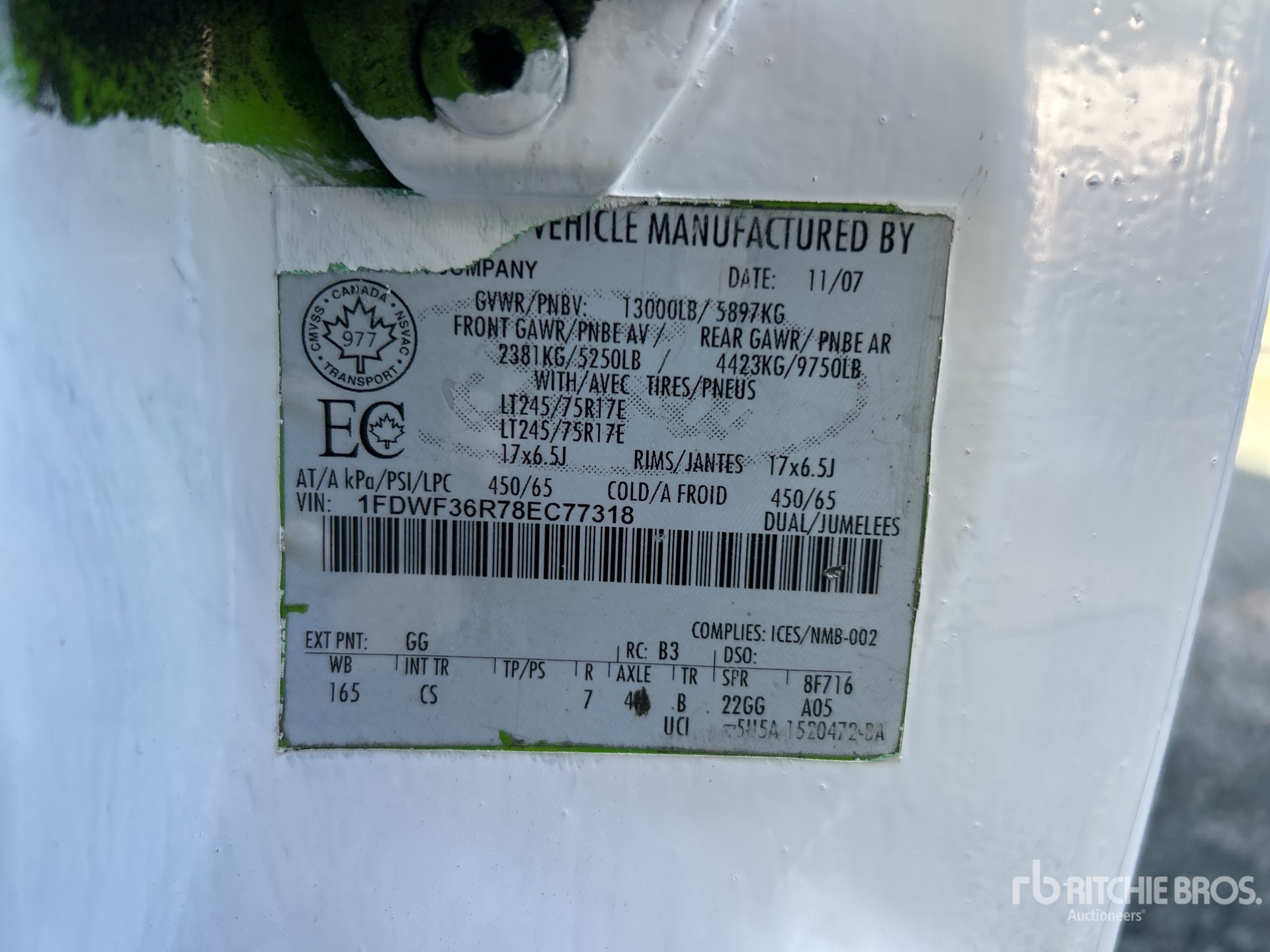 General Appearance with Numero seriale/numero d’identificazione del veicolo (VIN)