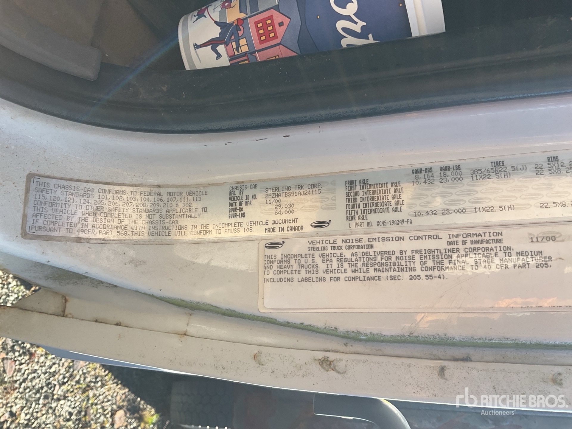 General Appearance with N.º de serie/VIN