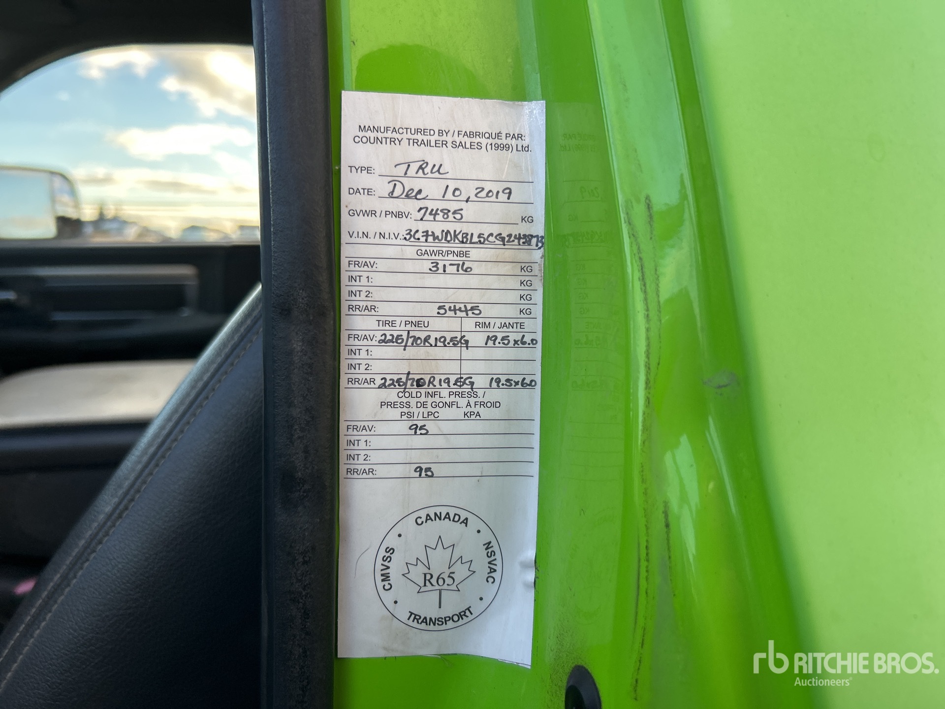 General Appearance with N.º de serie/VIN