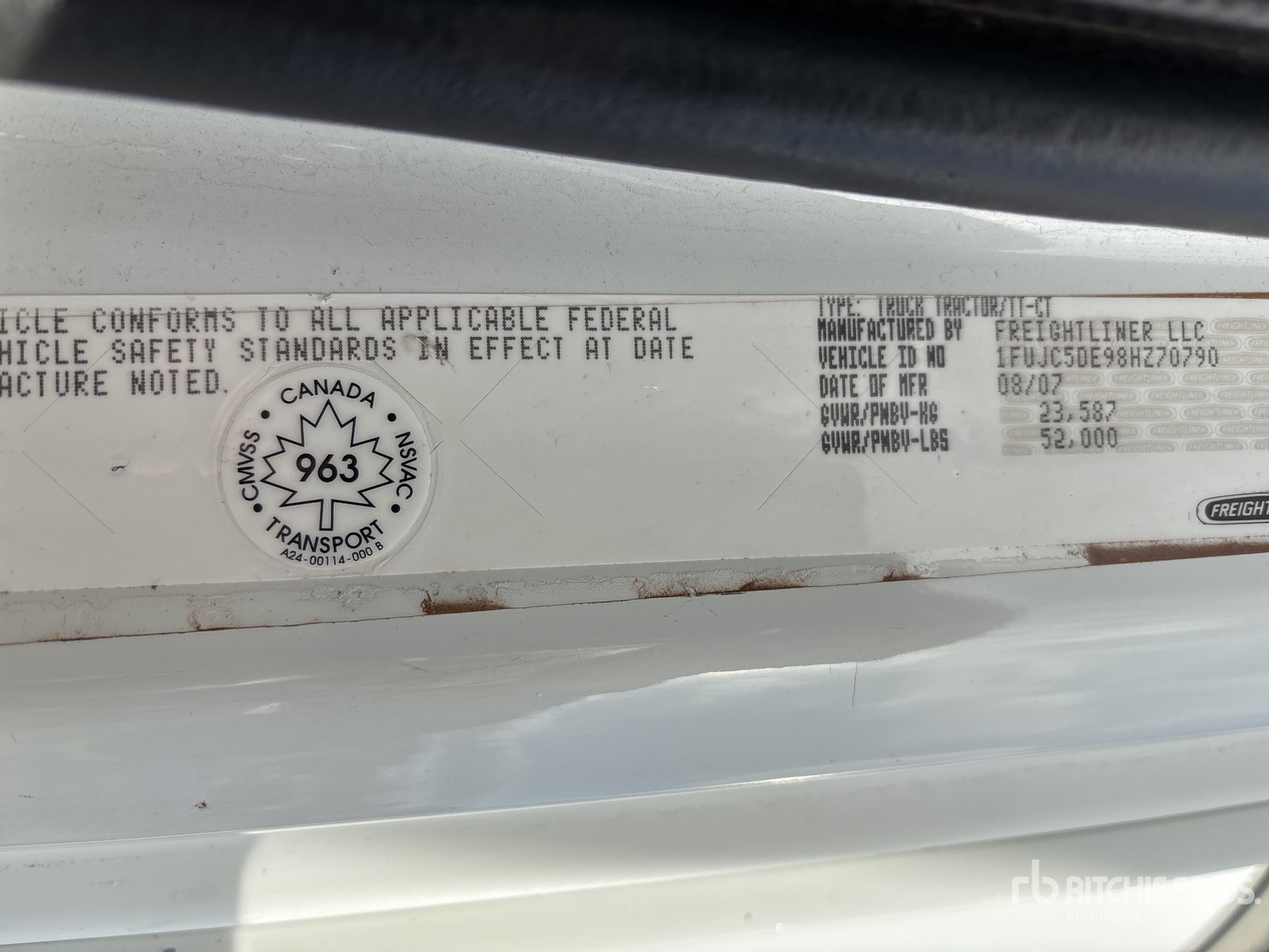 General Appearance with N.º de serie/VIN