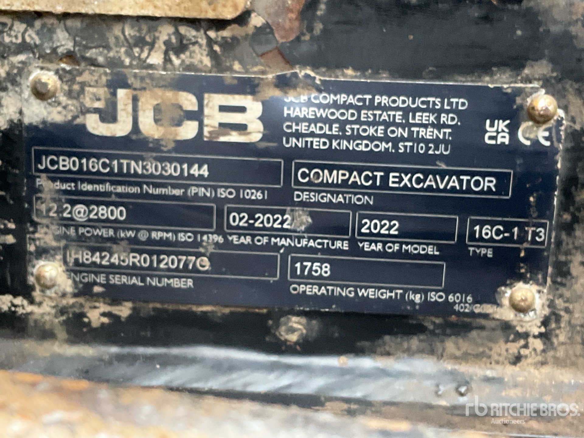 General Appearance with N.º de serie/VIN