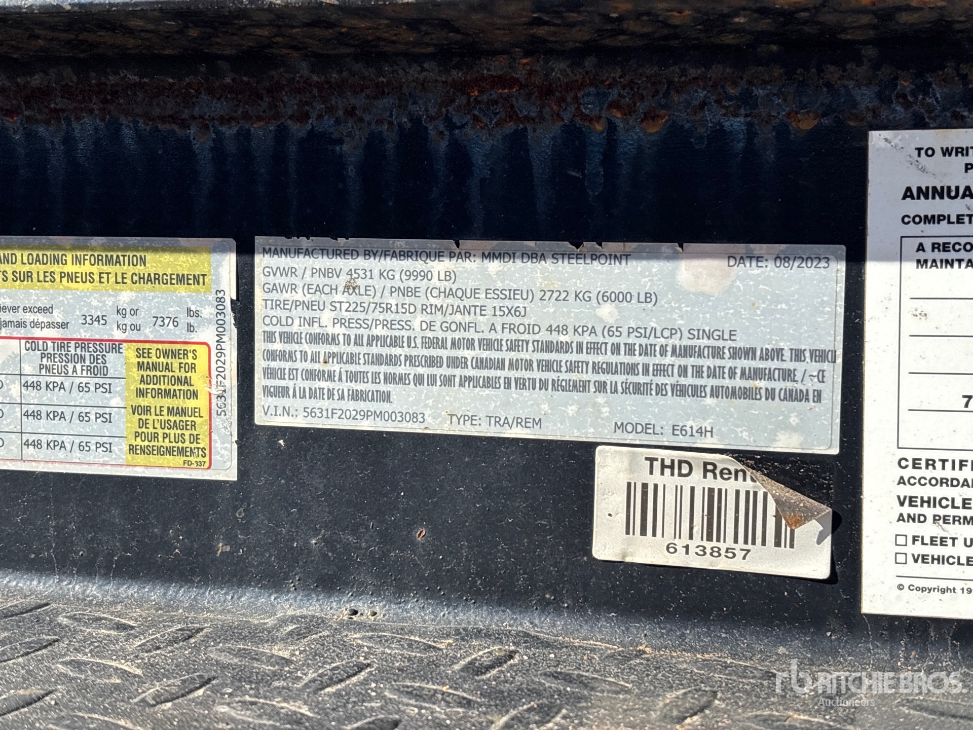 General Appearance with Numéro de série/Numéro d'identification du véhicule automobile