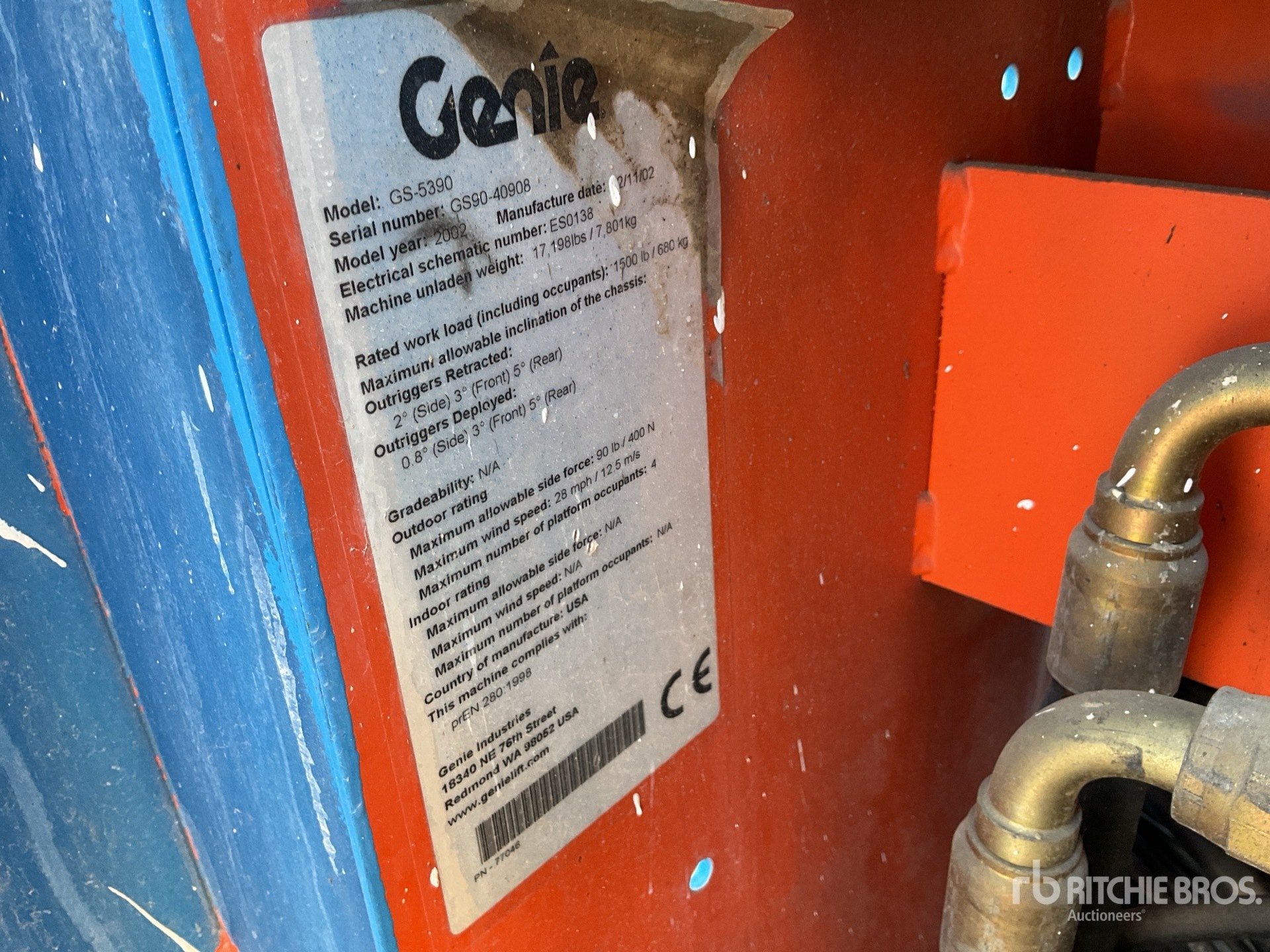 General Appearance with N.º de serie/VIN