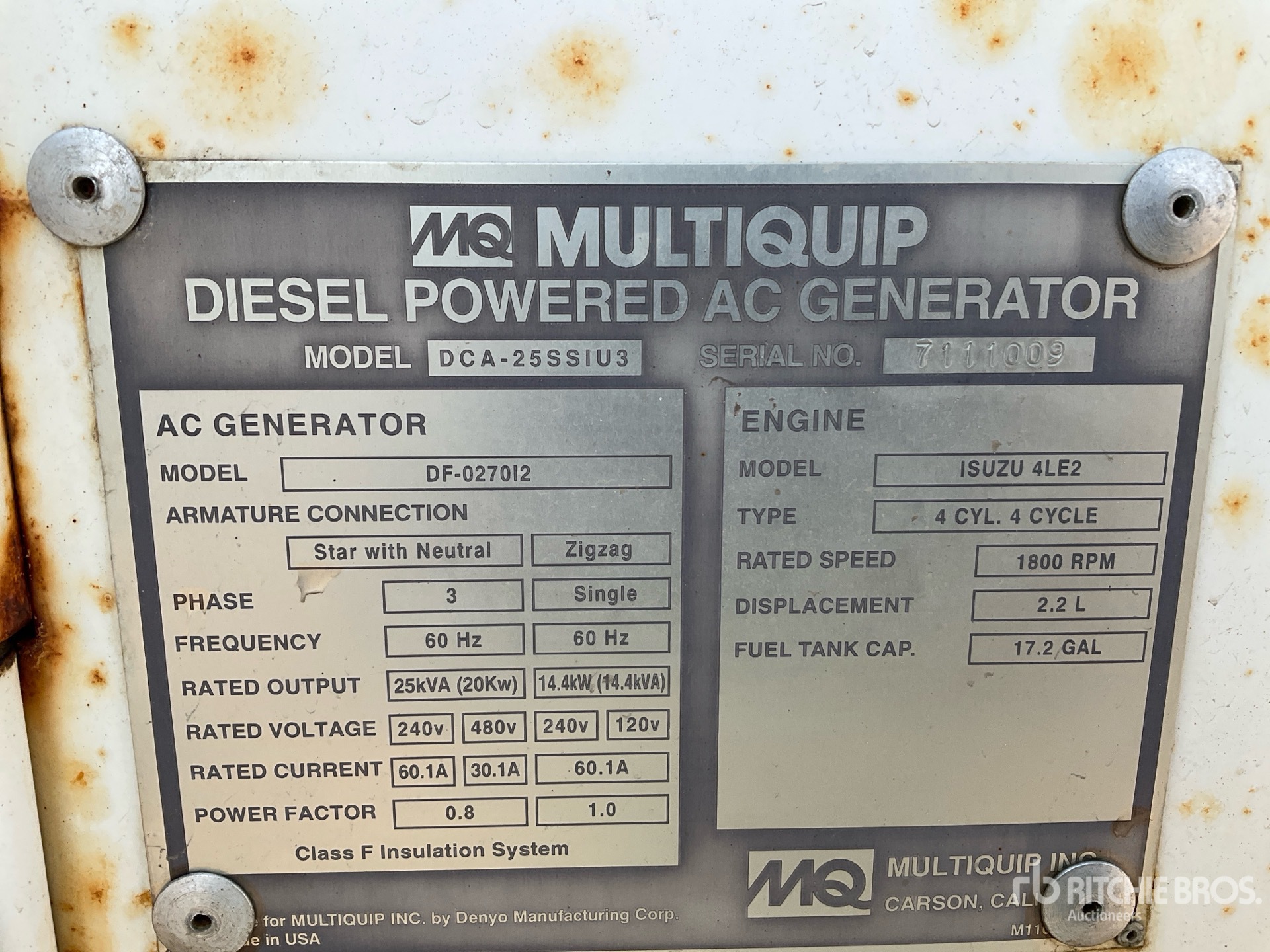 General Appearance with N.º de serie/VIN