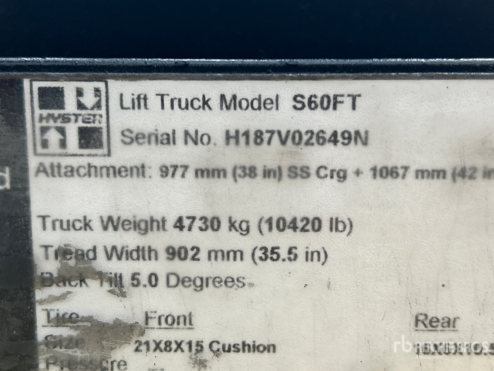 General Appearance with Numéro de série/Numéro d'identification du véhicule automobile