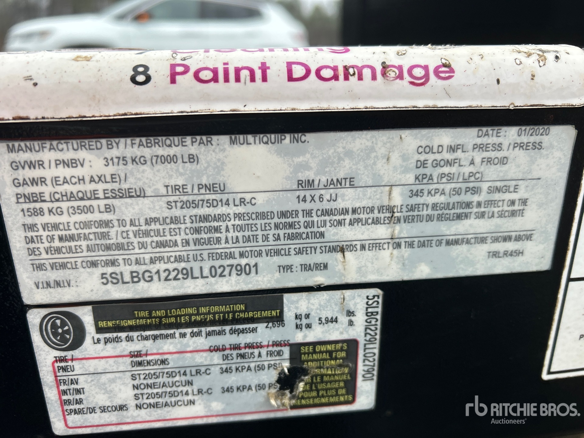 General Appearance with Numer seryjny/numer identyfikacyjny pojazdu