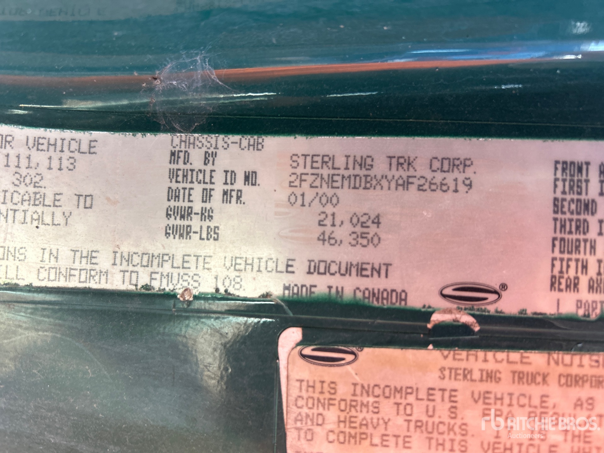 General Appearance with Numer seryjny/numer identyfikacyjny pojazdu