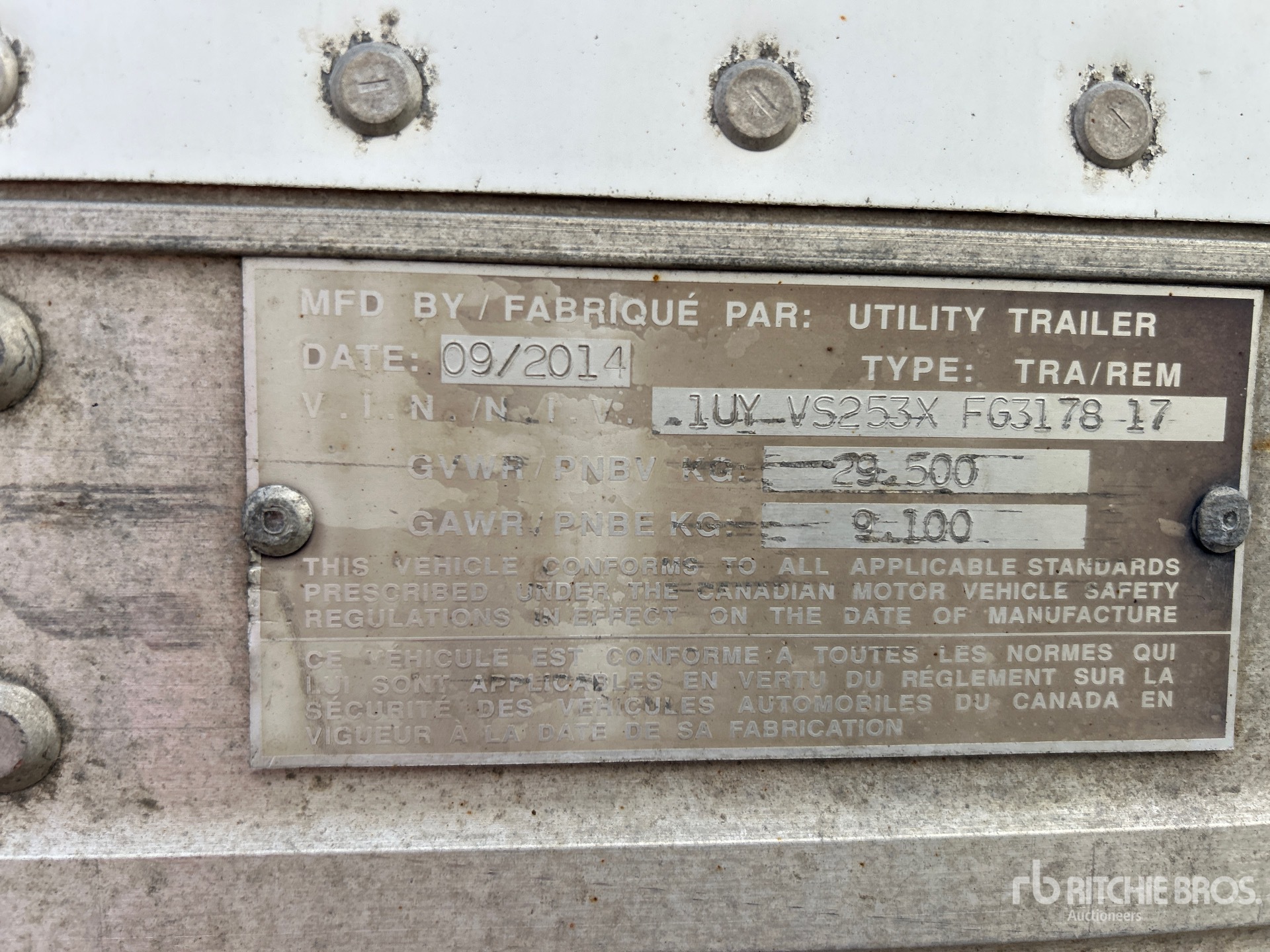 General Appearance with Numéro de série/Numéro d'identification du véhicule automobile