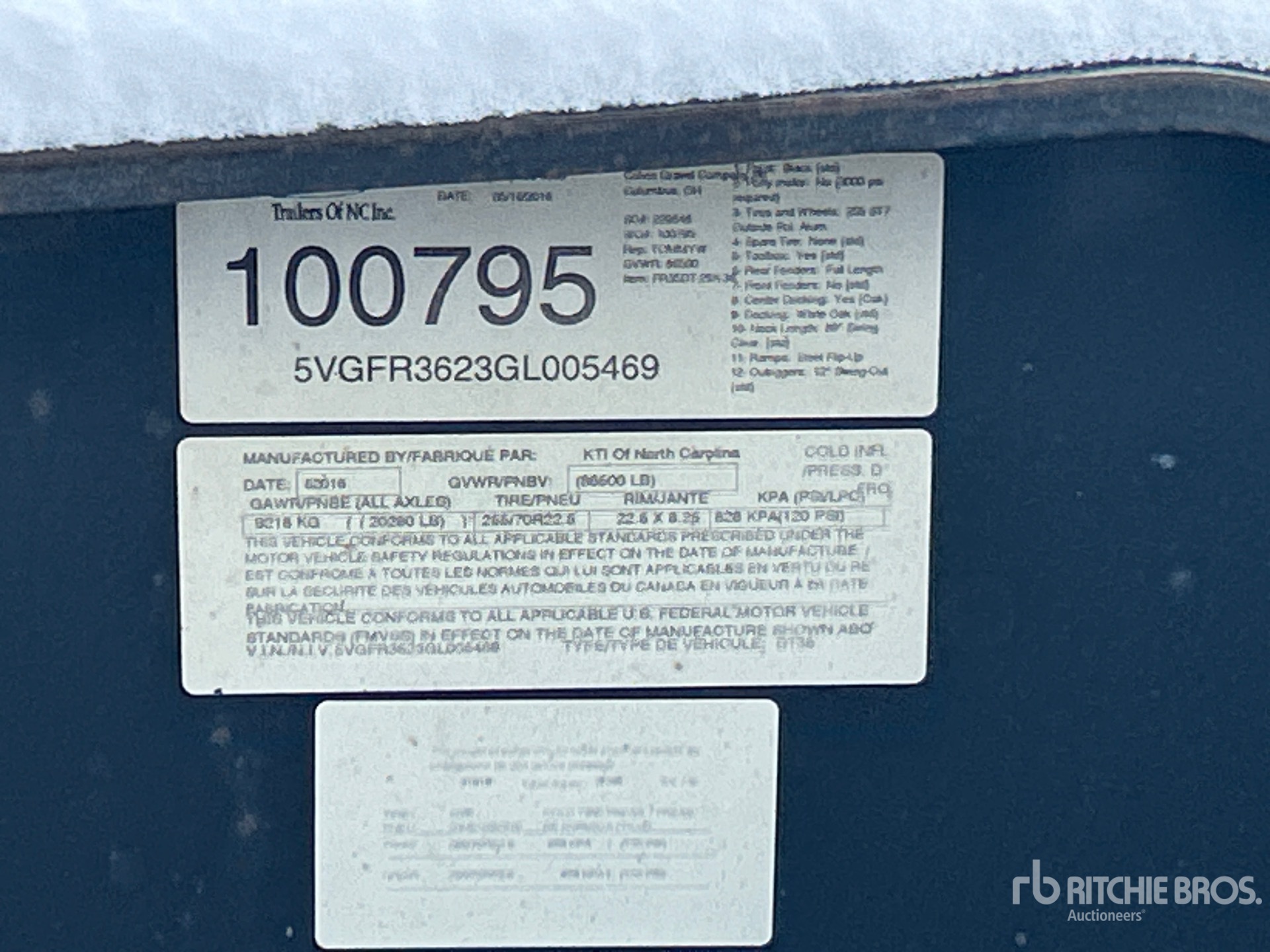 General Appearance with N.º de serie/VIN