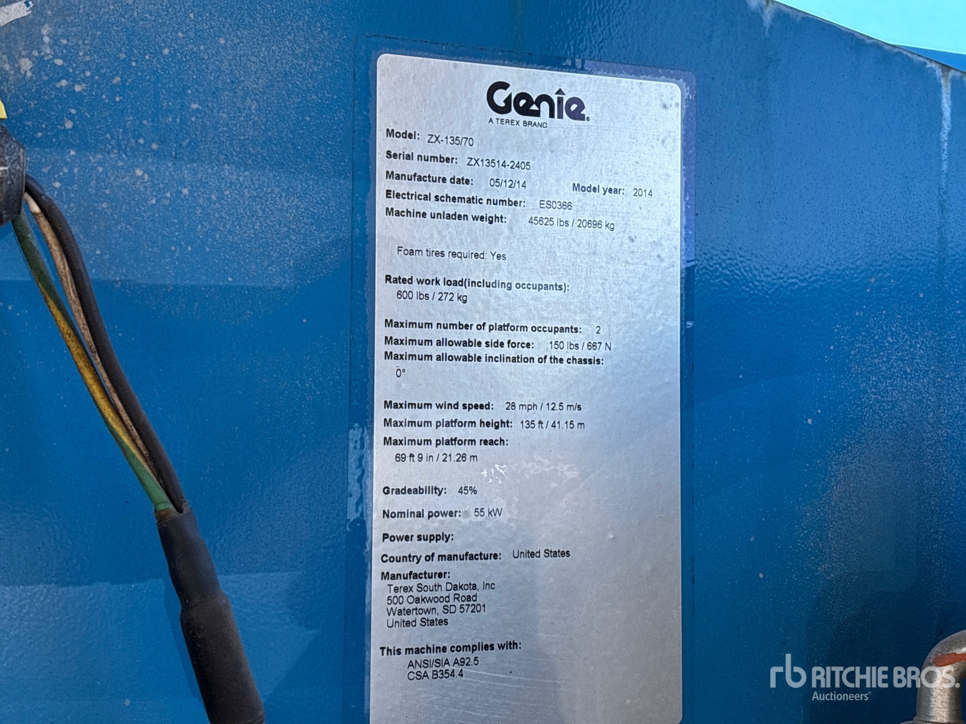 General Appearance with N.º de serie/VIN