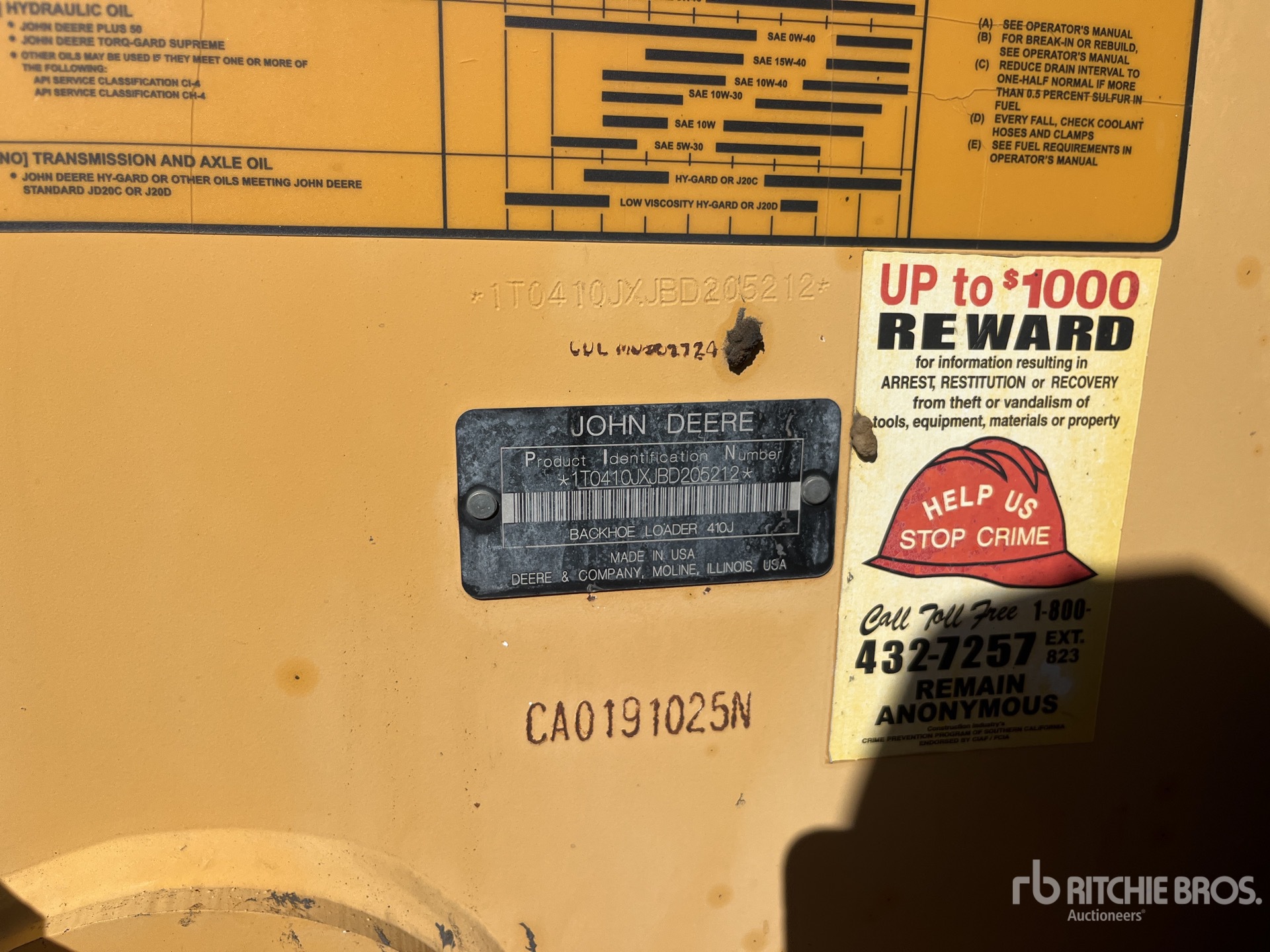 General Appearance with Numéro de série/Numéro d'identification du véhicule automobile