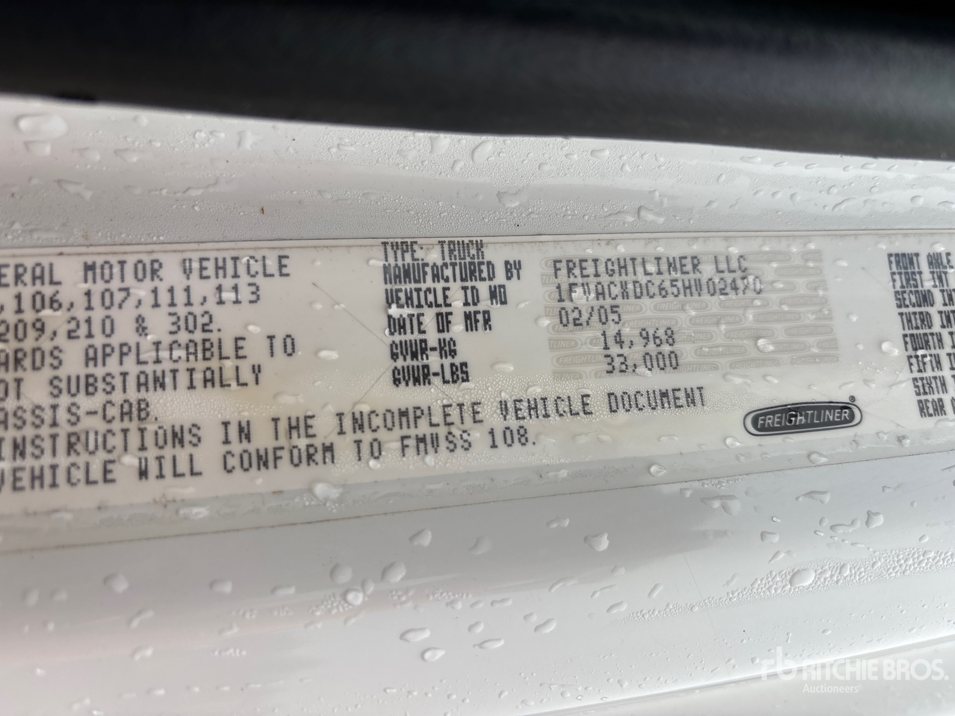 General Appearance with Numero seriale/numero d’identificazione del veicolo (VIN)