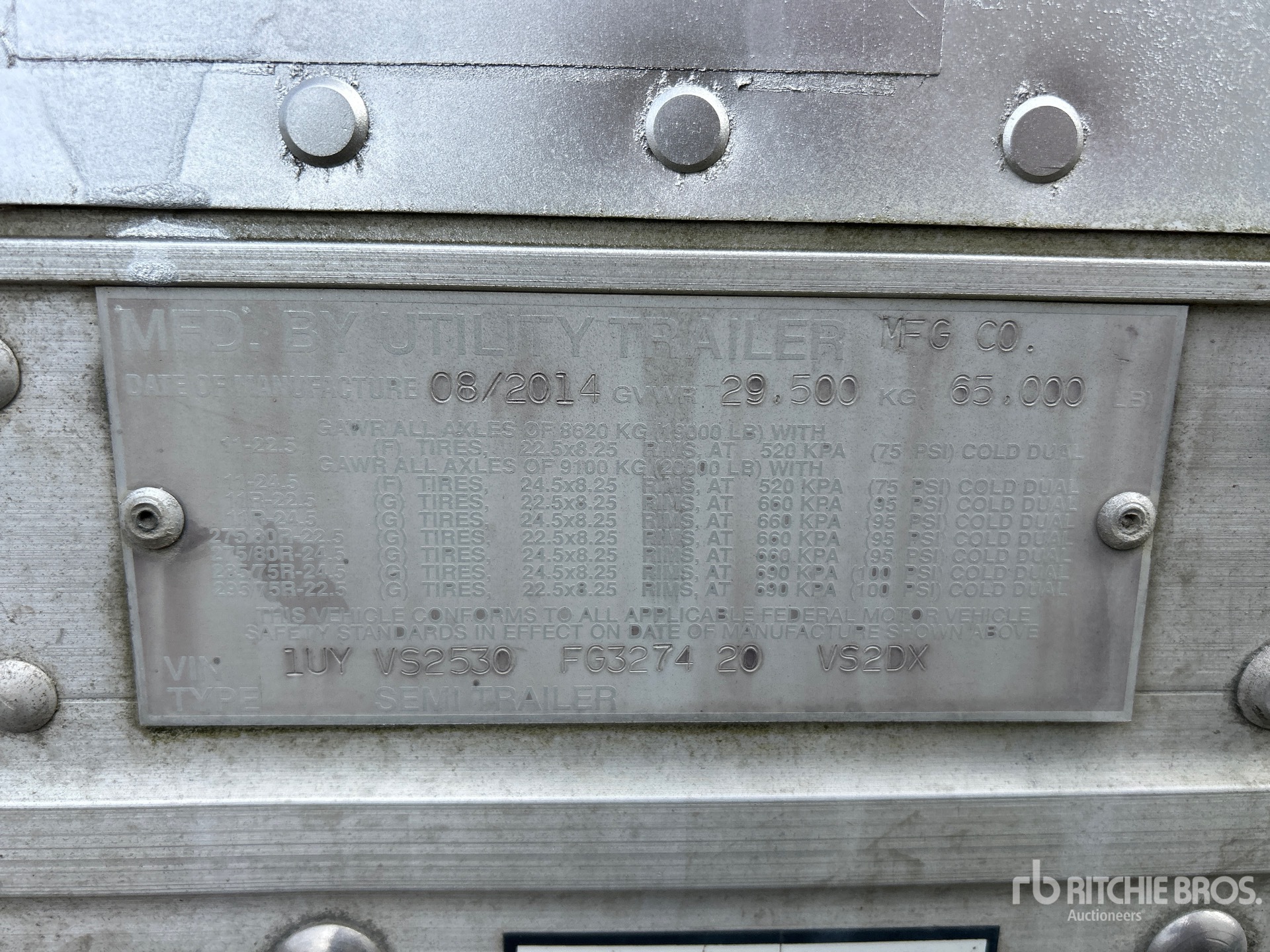 General Appearance with N.º de serie/VIN